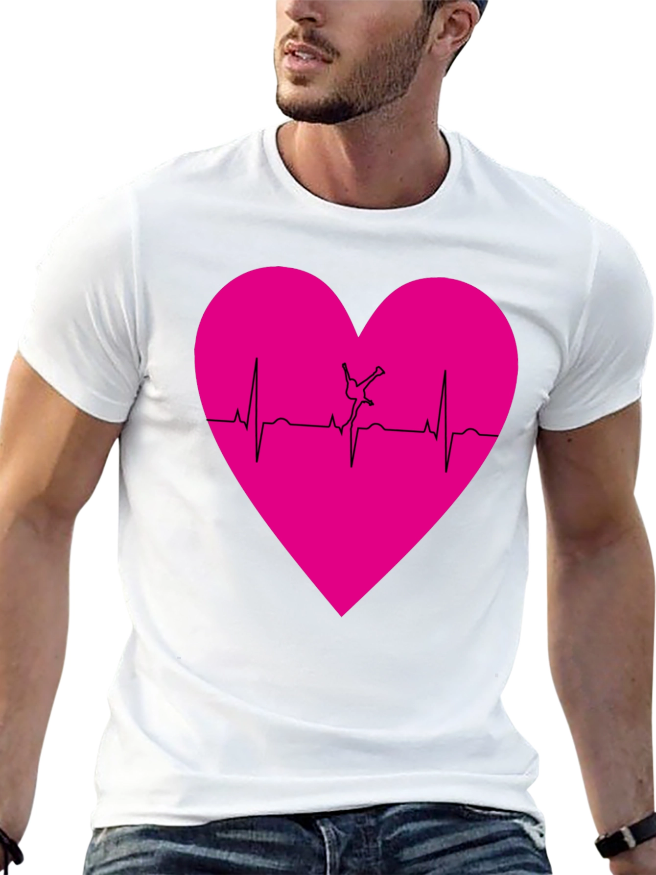 Gymnastics Heartbeat T-Shirt - Black
