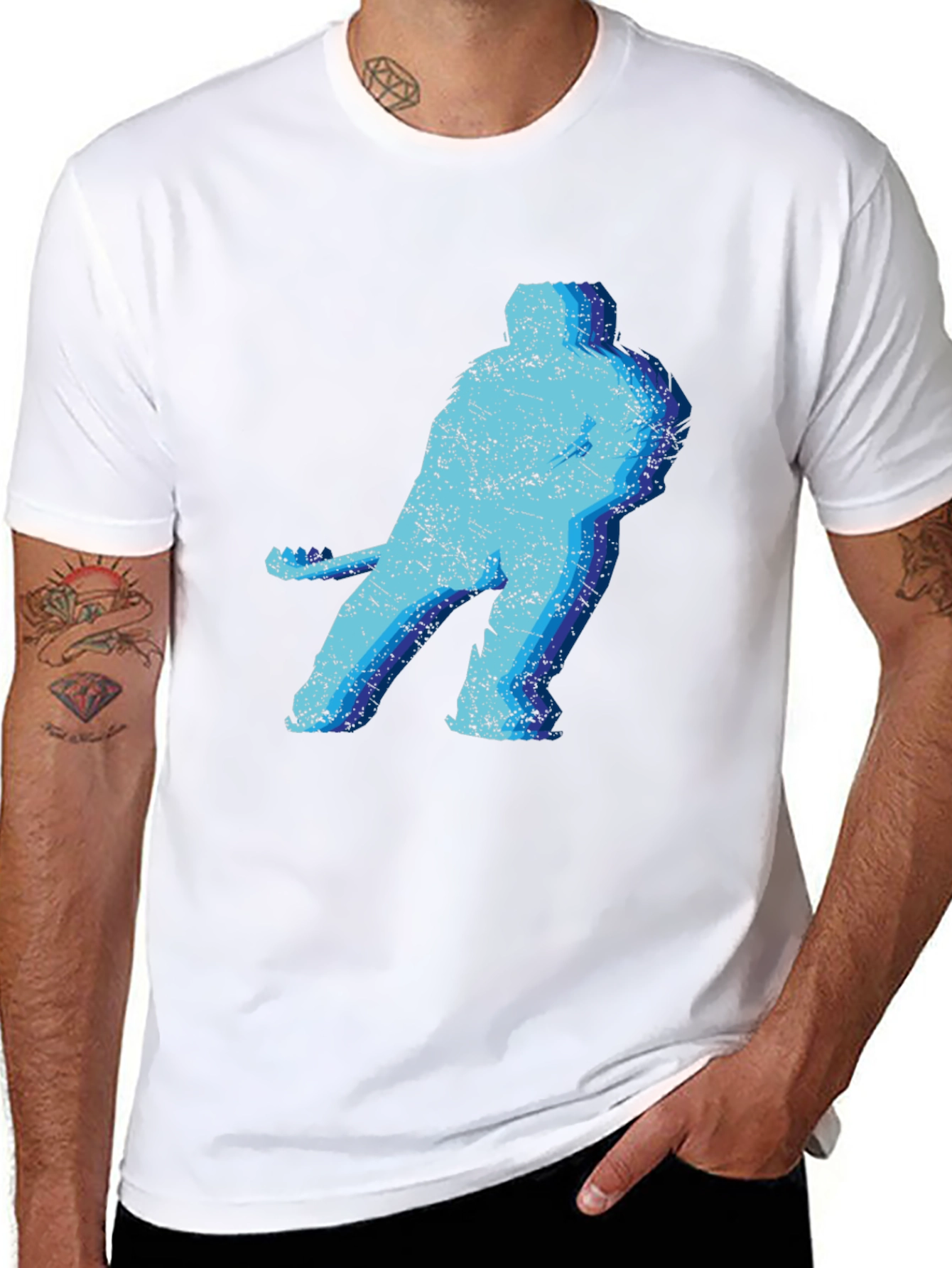 Retro Hockey Player Graphic Tee