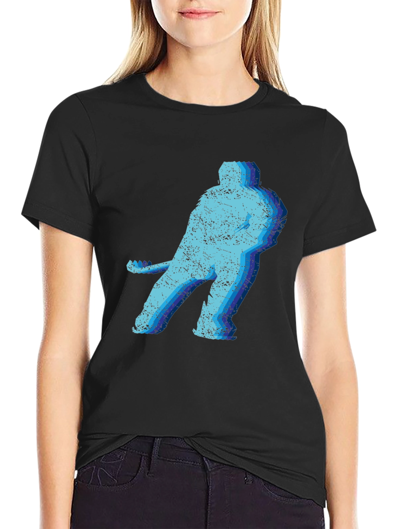 Retro Hockey Player Graphic Tee