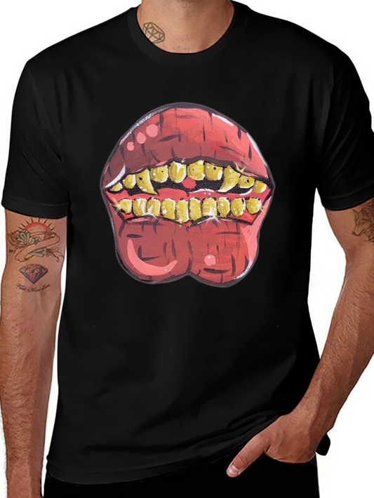 Gross Teeth Graphic T-Shirt Novelty