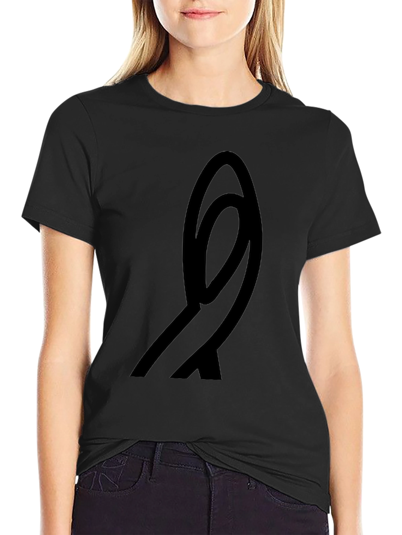 Abstract Graphic Black T-Shirt - Modern Style