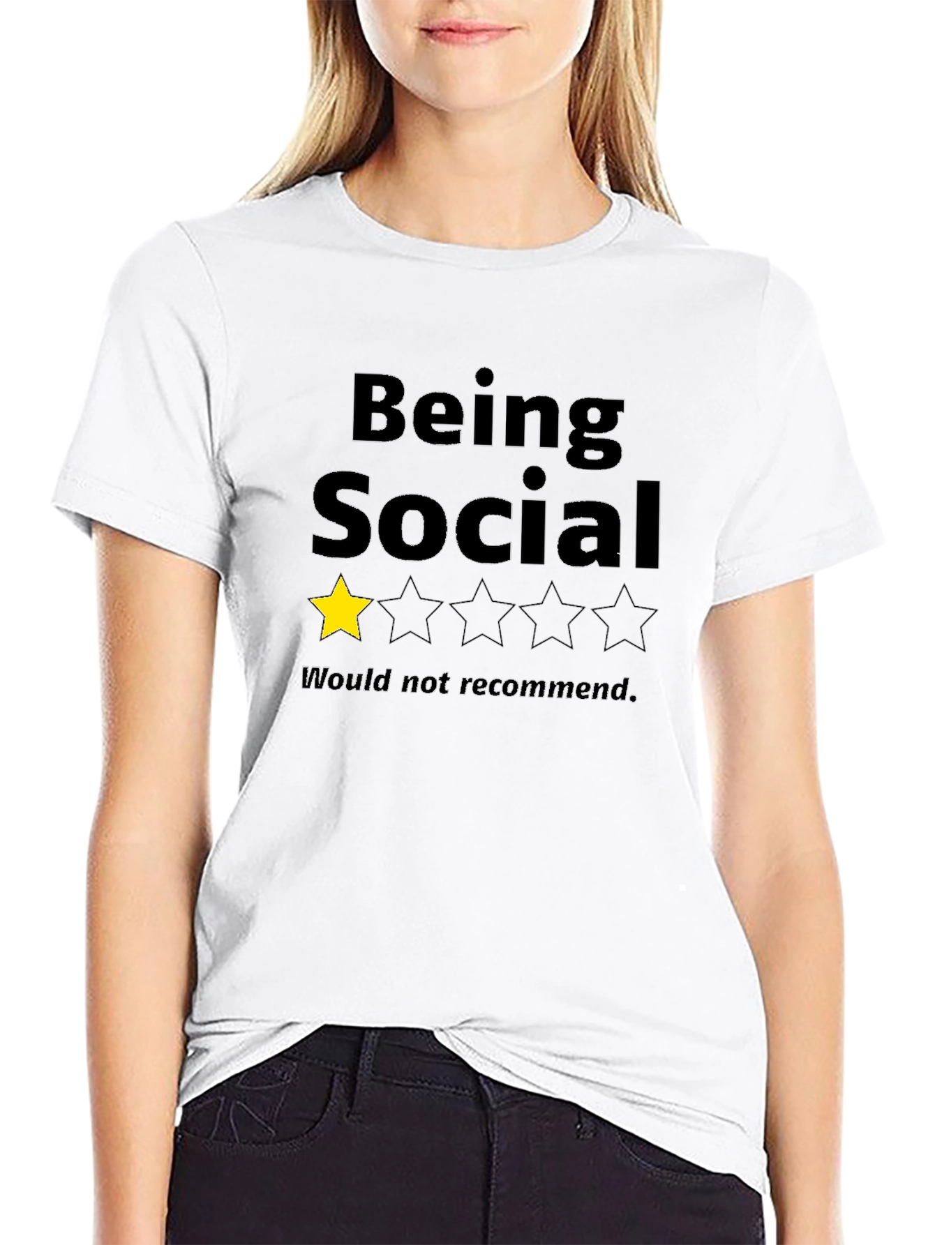 Being Social: One Star Black T-Shirt