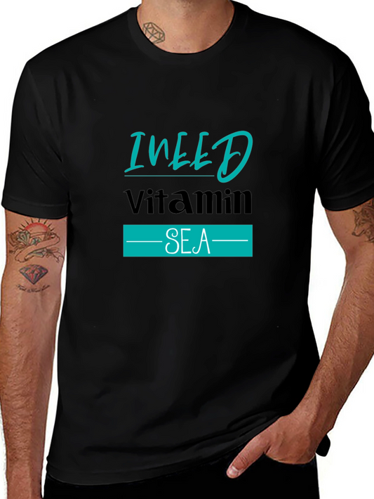I NEED Vitamin SEA Black T-Shirt