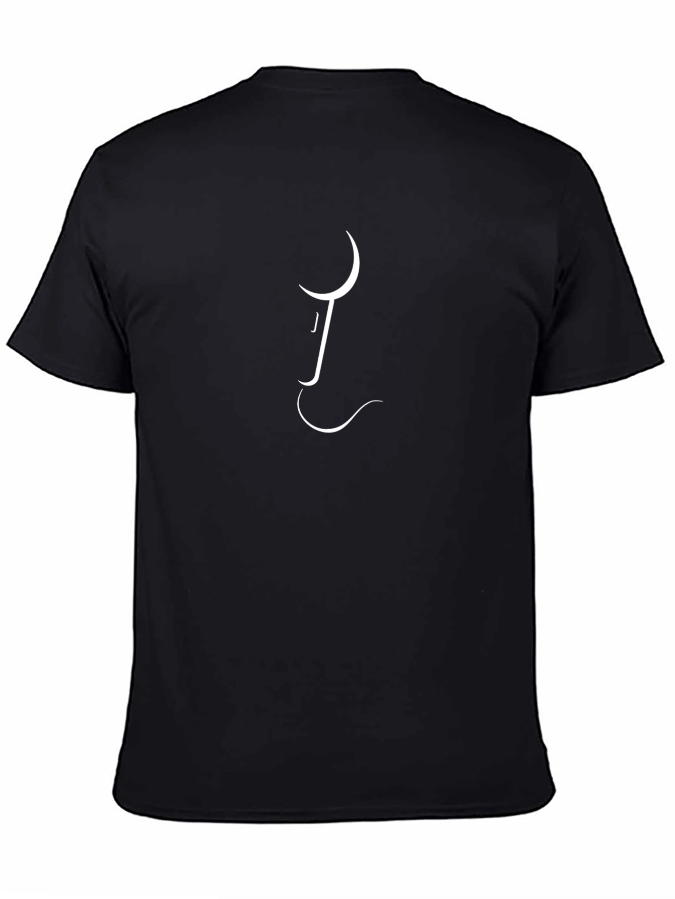 Minimalist Face Line Art Black T-Shirt