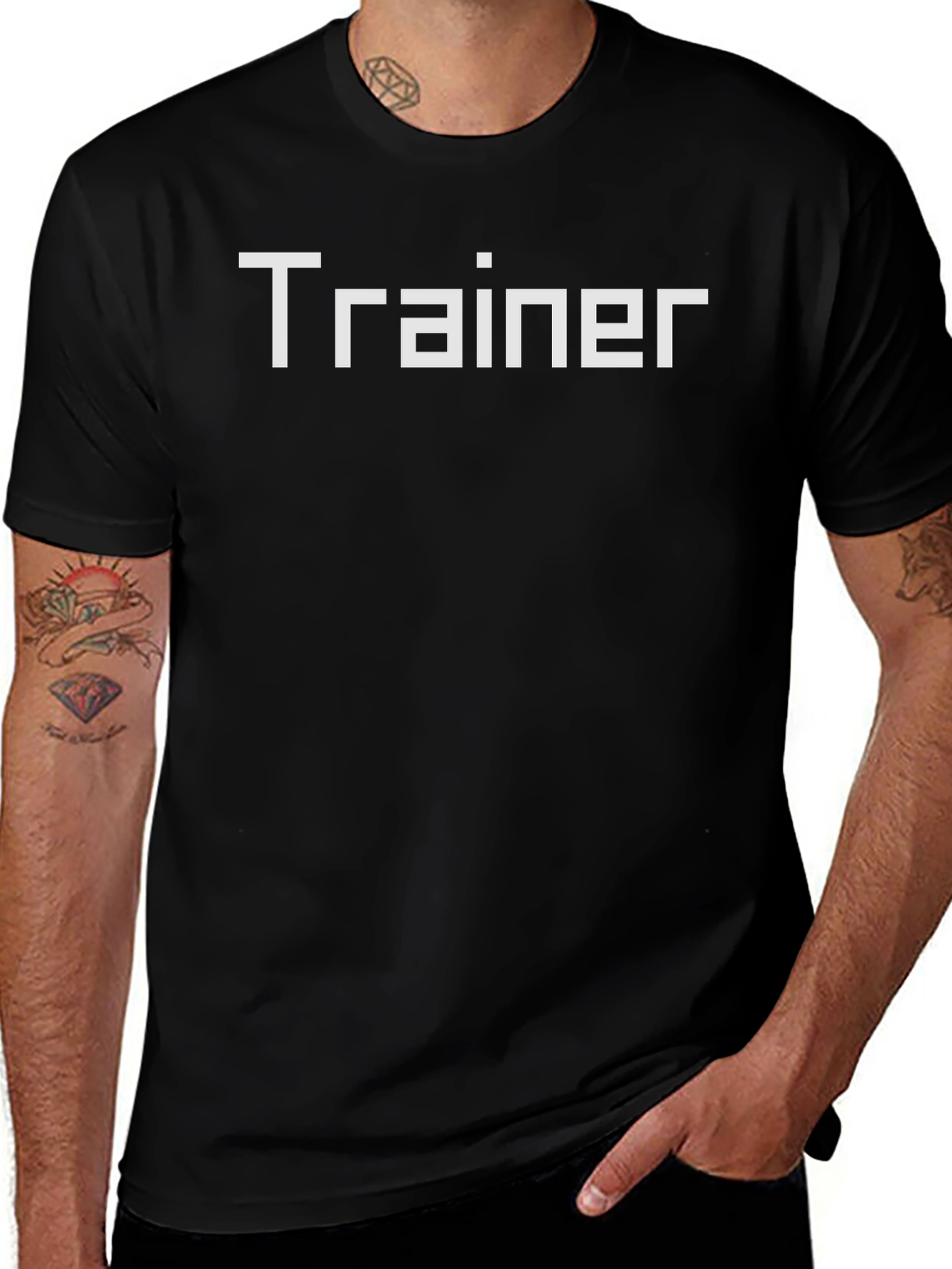 Trainer T-Shirt - Black Cotton Tee