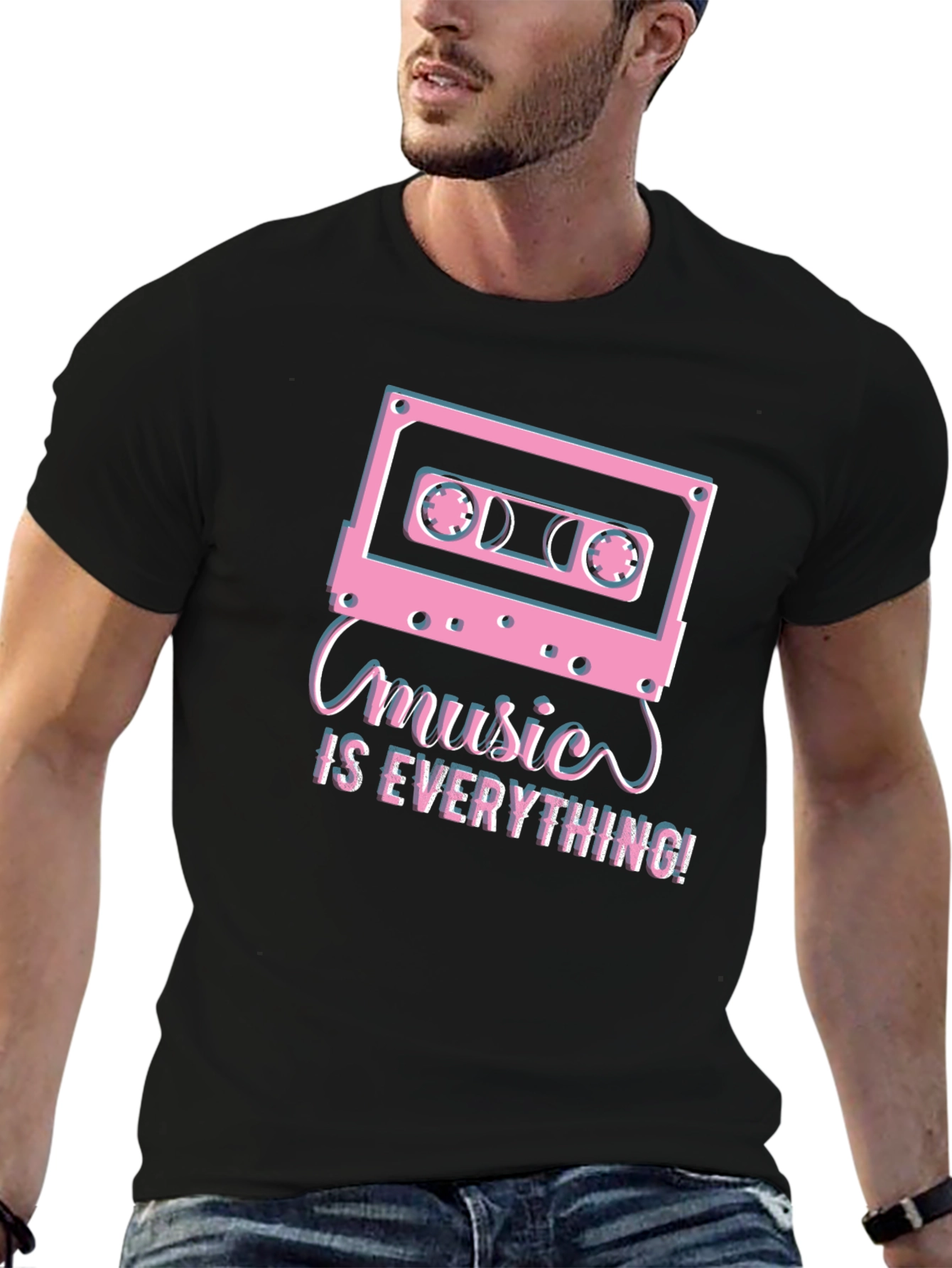 Music is Everything Retro Cassette T-Shirt