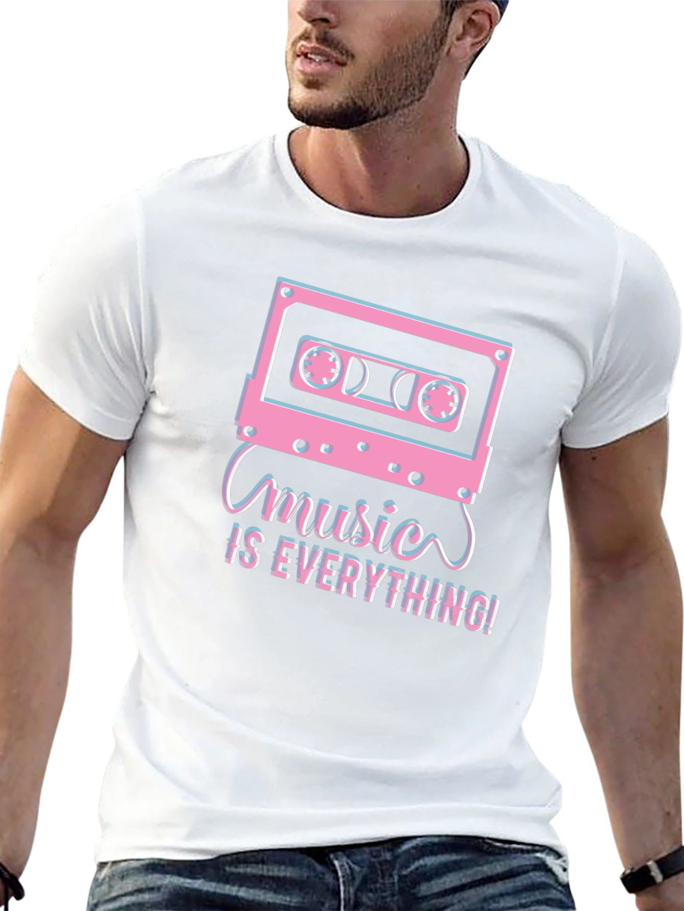 Music is Everything Retro Cassette T-Shirt