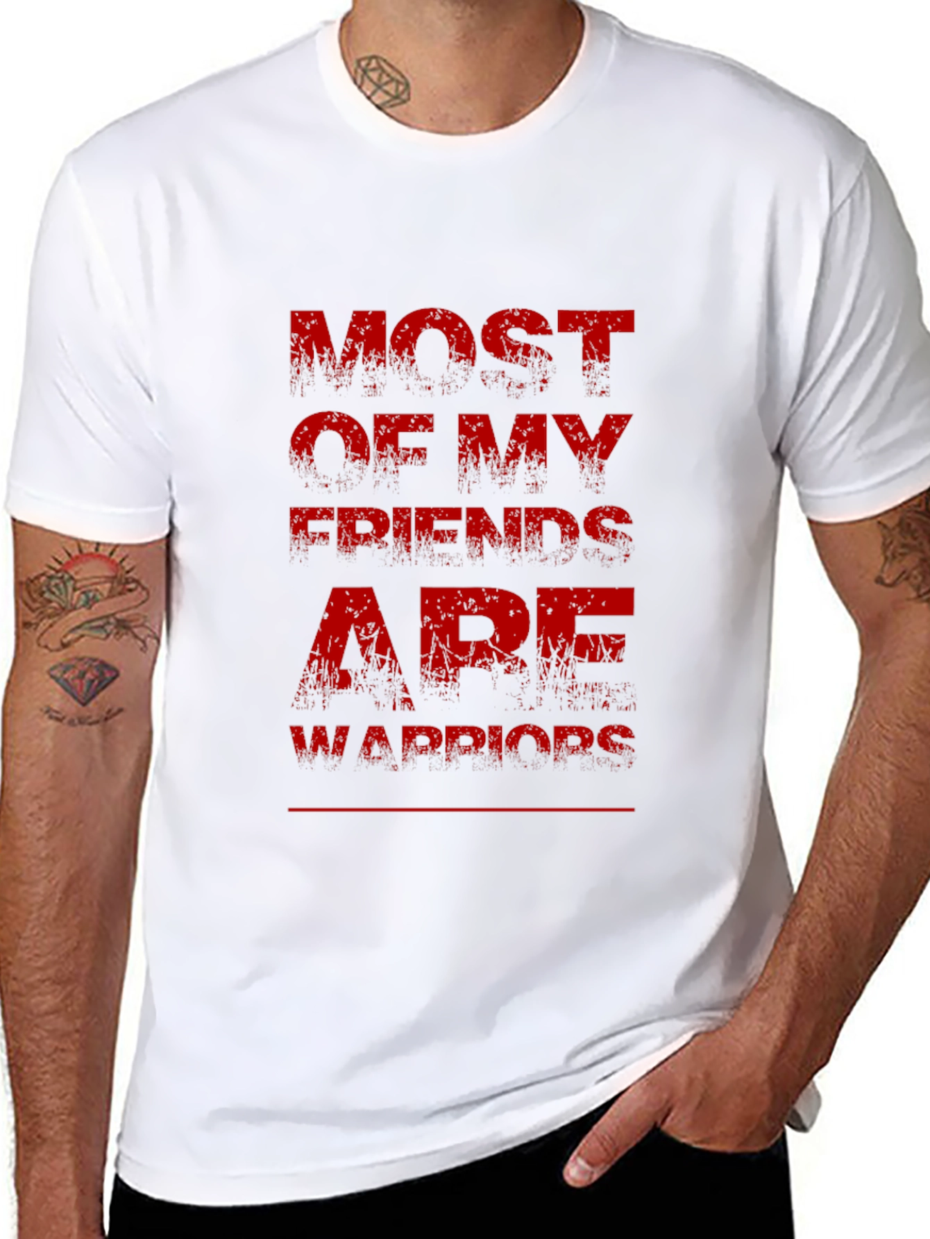 Most of My Friends Are Warriors Graphic Tee