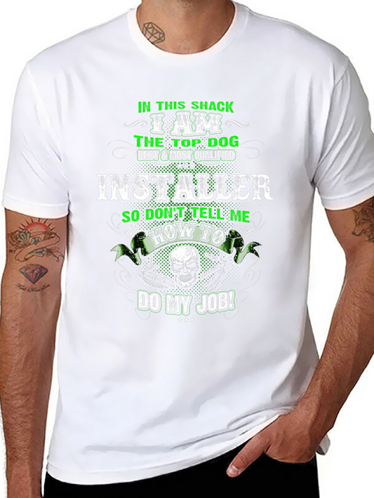 Installer Top Dog Black T-Shirt
