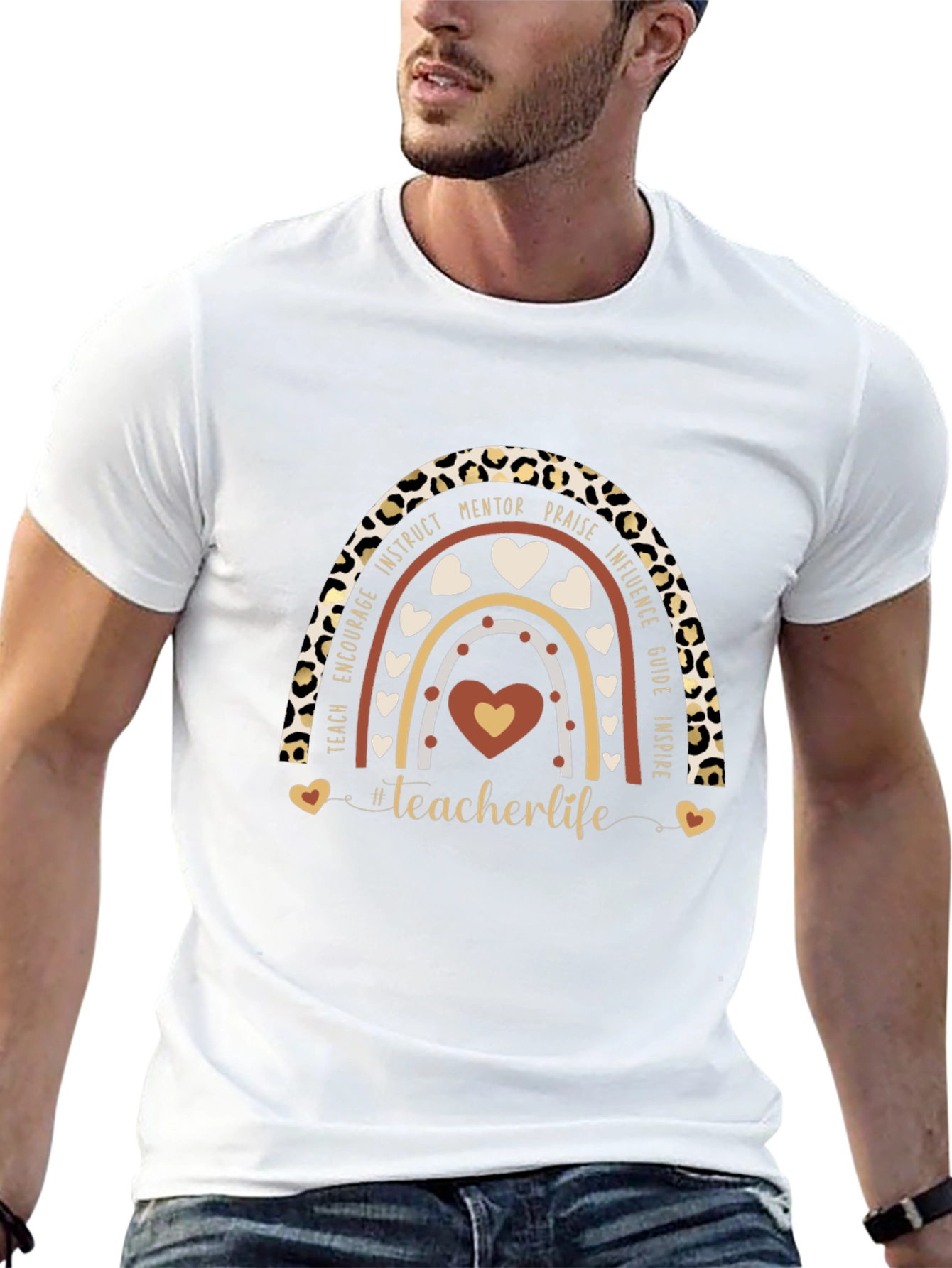 Teacher Life Rainbow Graphic Tee