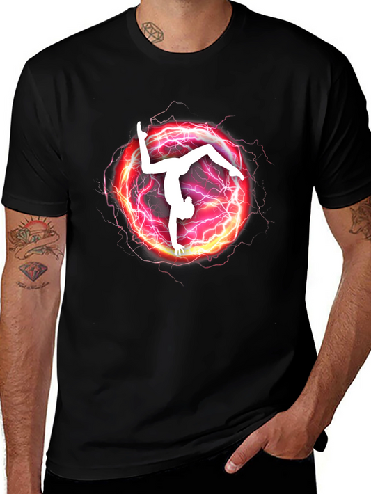 Gymnast Lightning Graphic T-Shirt - Athletic Style
