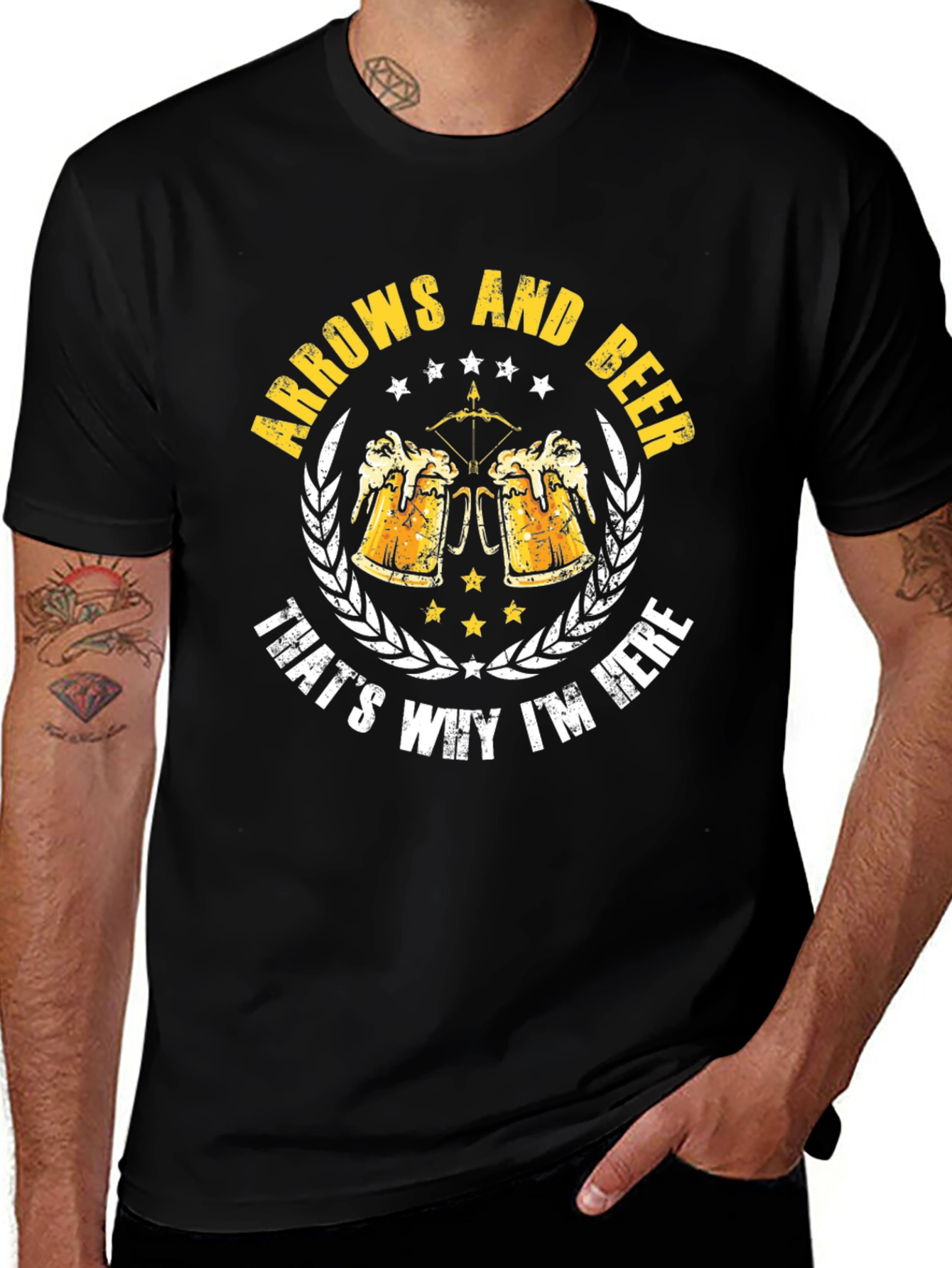 Arrows and Beer T-Shirt - Why Im Here!
