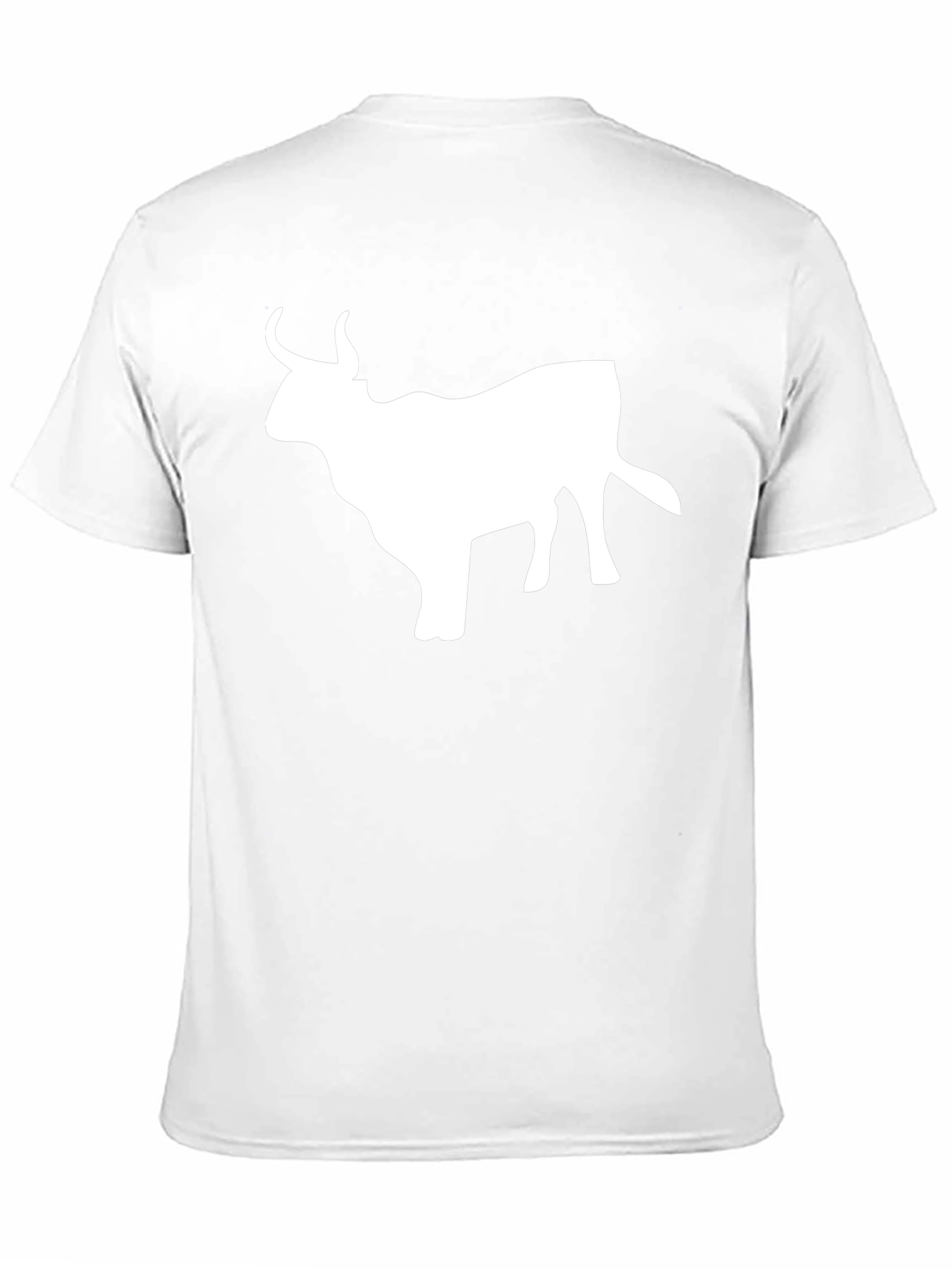 Bull Silhouette Graphic T-Shirt - Black Cotton Tee