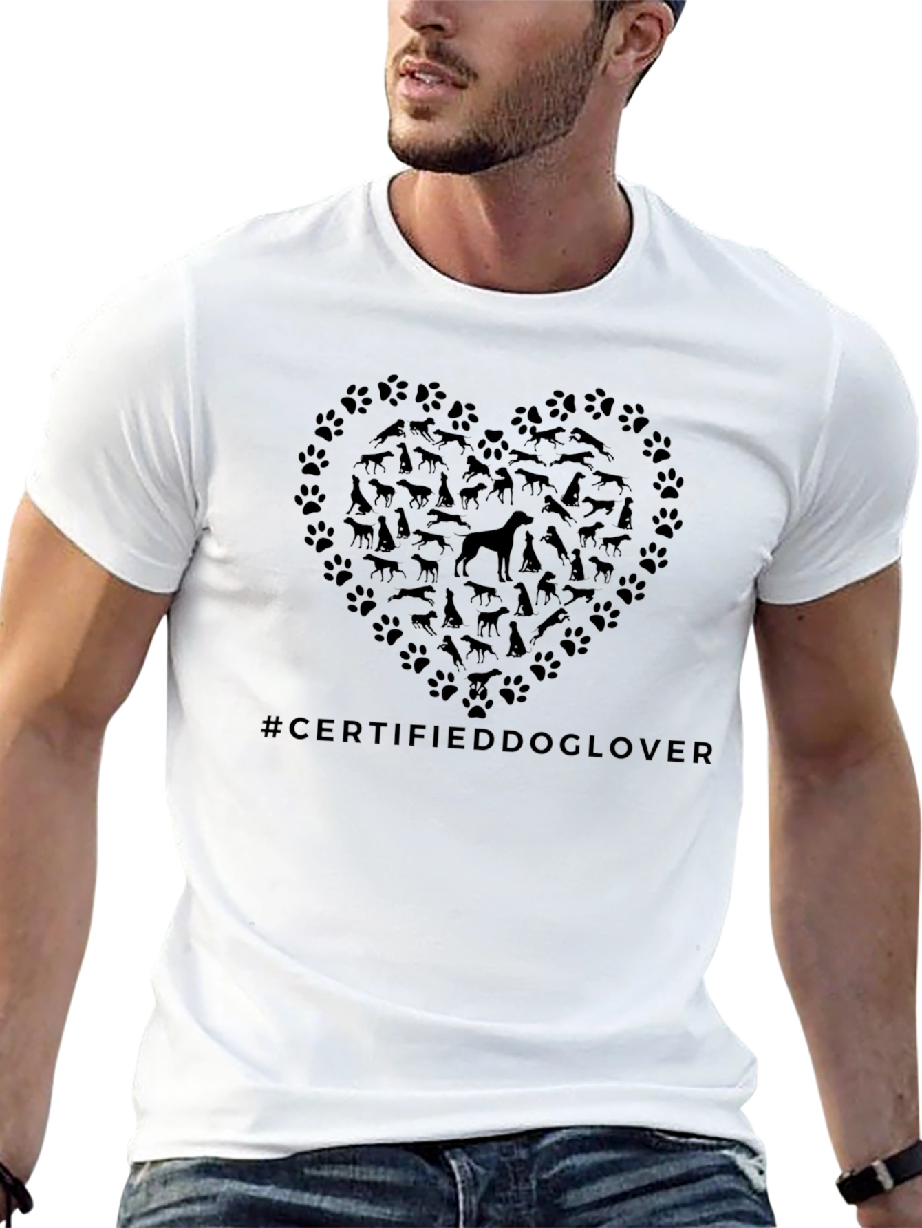 Certified Dog Lover Graphic Tee - Black