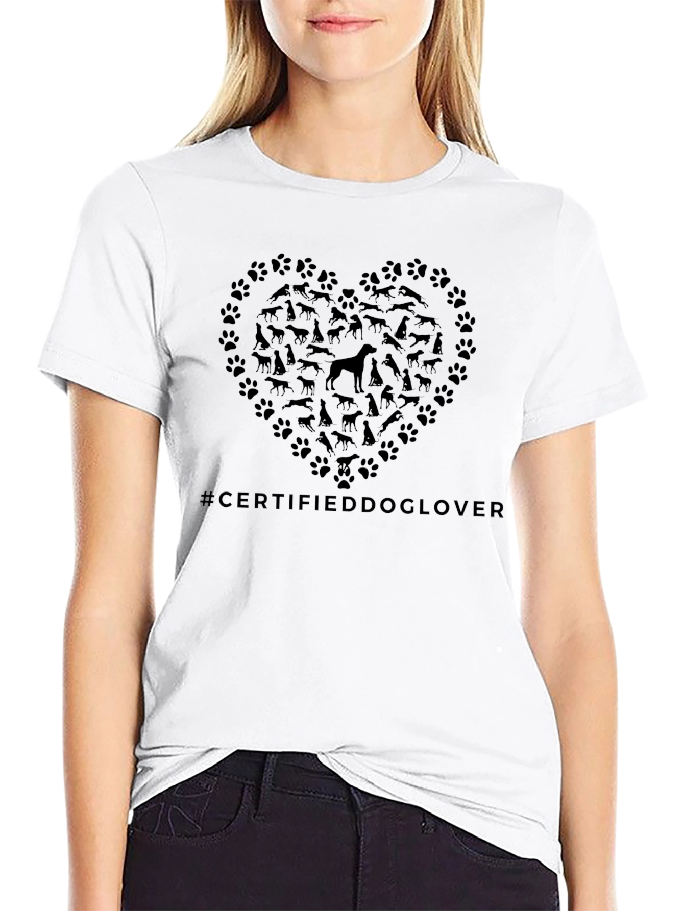 Certified Dog Lover Graphic Tee - Black