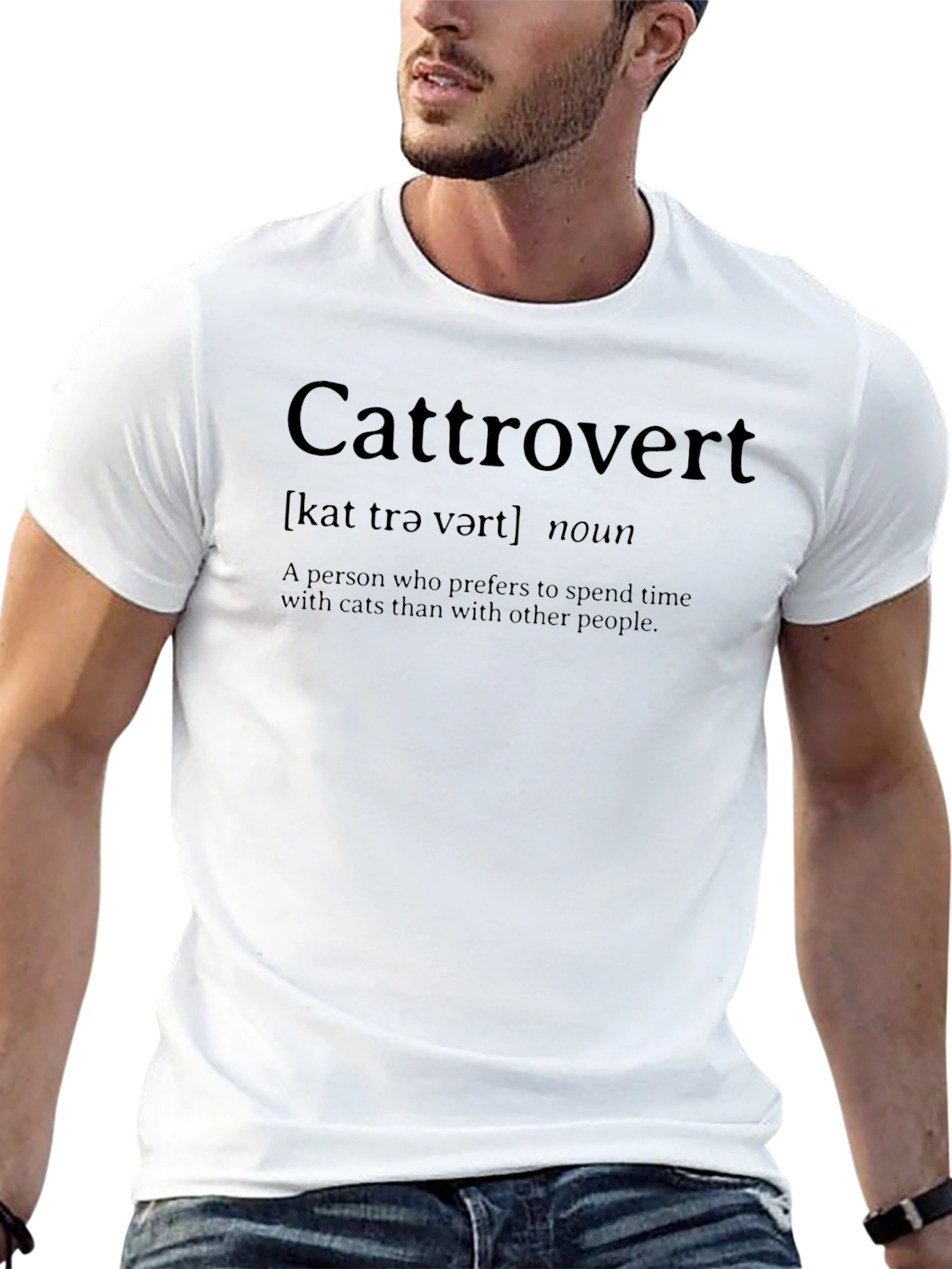 Cattrovert Definition Tee - Introvert Cat Lover T-Shirt