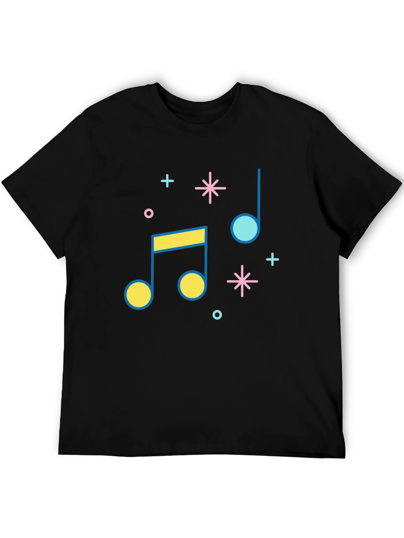 Musical Note Graphic Tee - Retro Style