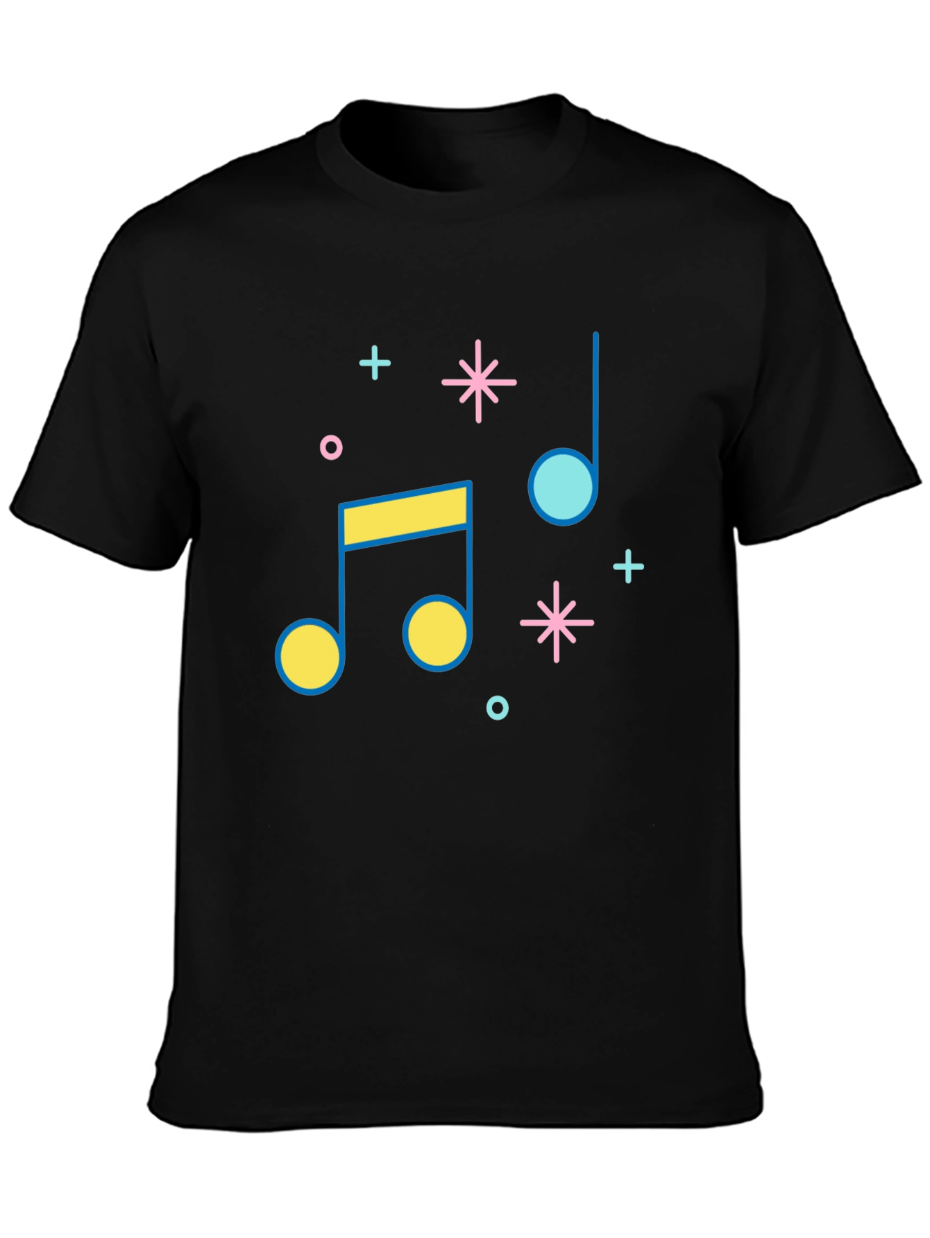 Musical Note Graphic Tee - Retro Style