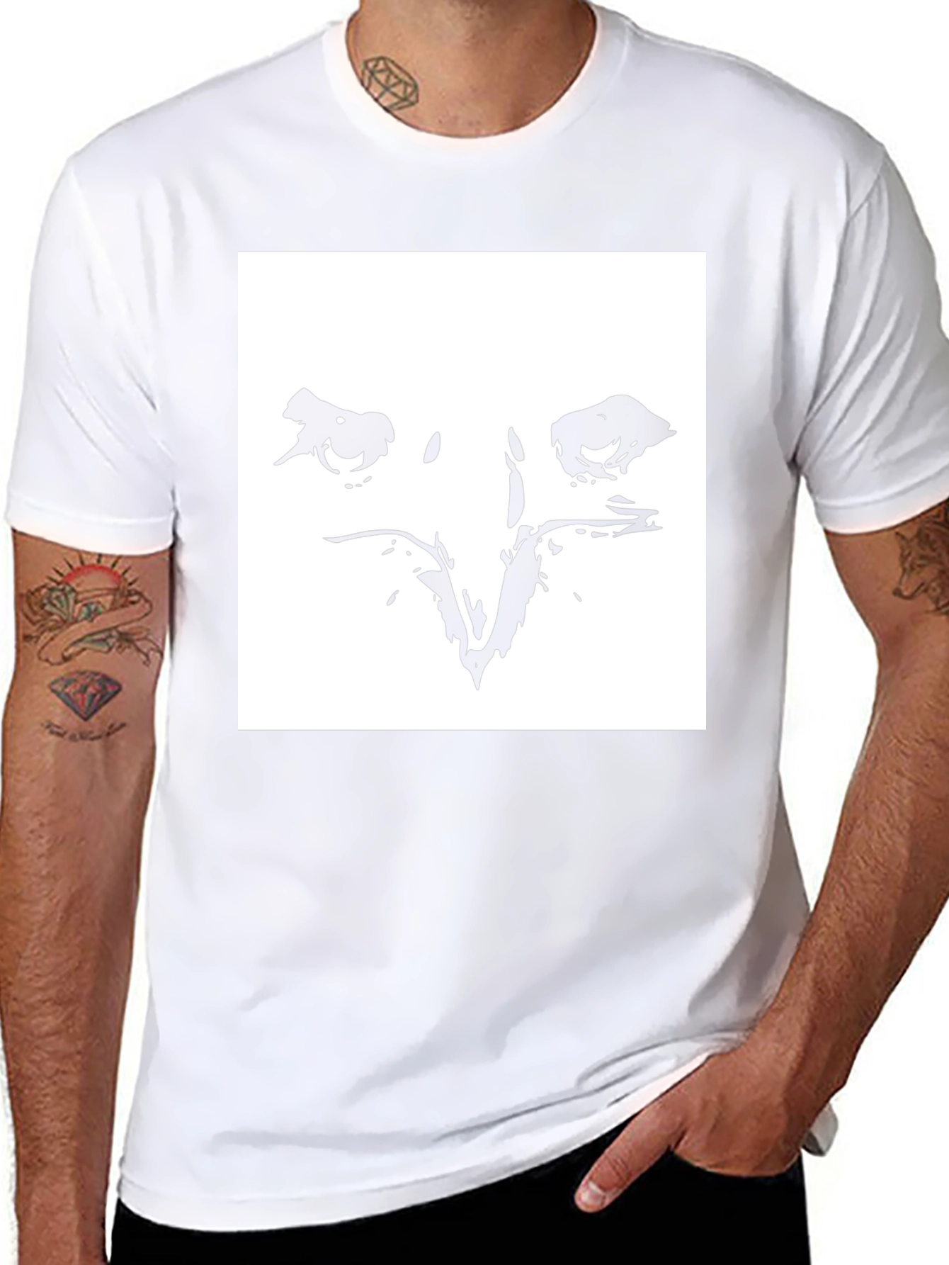 Abstract Eagle Eye Graphic Black T-Shirt