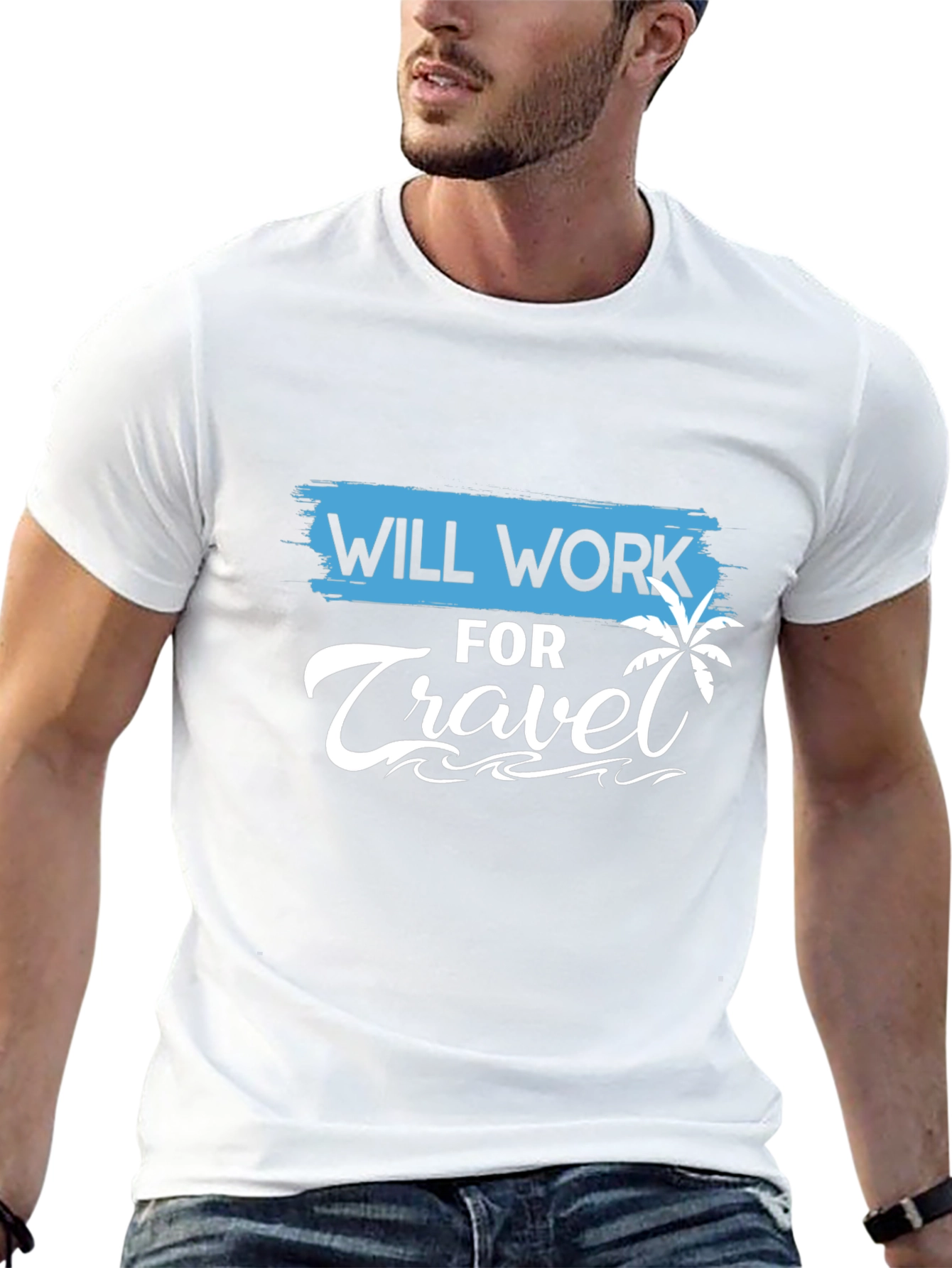 Will Work For Travel Graphic Tee