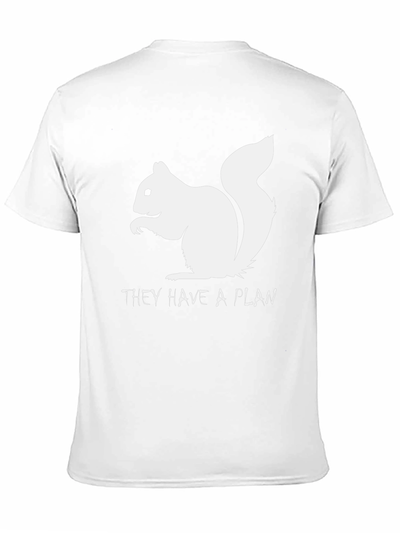 Squirrel They Have A Plan Black T-Shirt