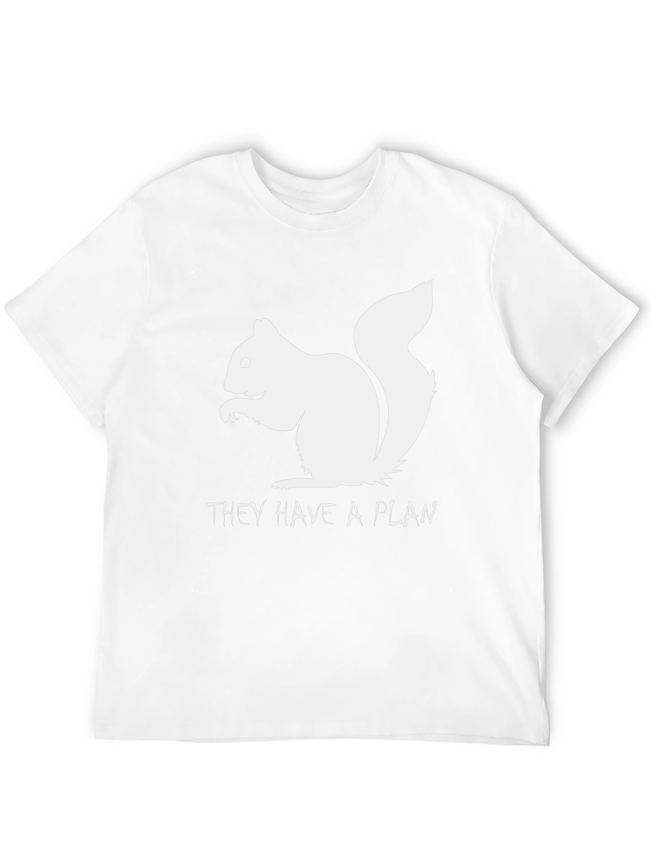 Squirrel They Have A Plan Black T-Shirt