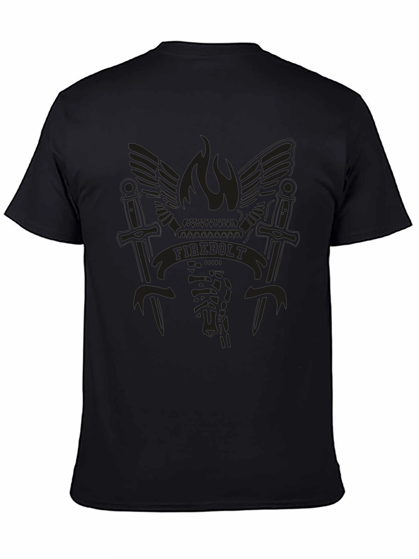 Firebolt Graphic Tee - Black Cotton Blend