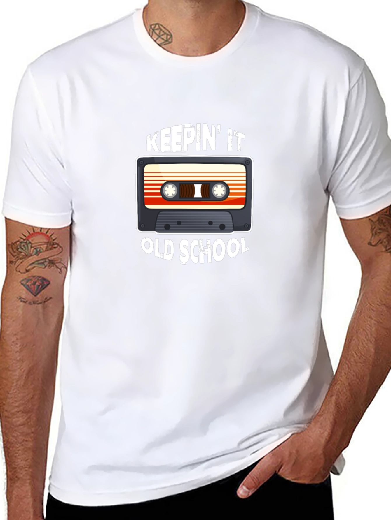 Keepin It Old School Cassette Tape Graphic Tee