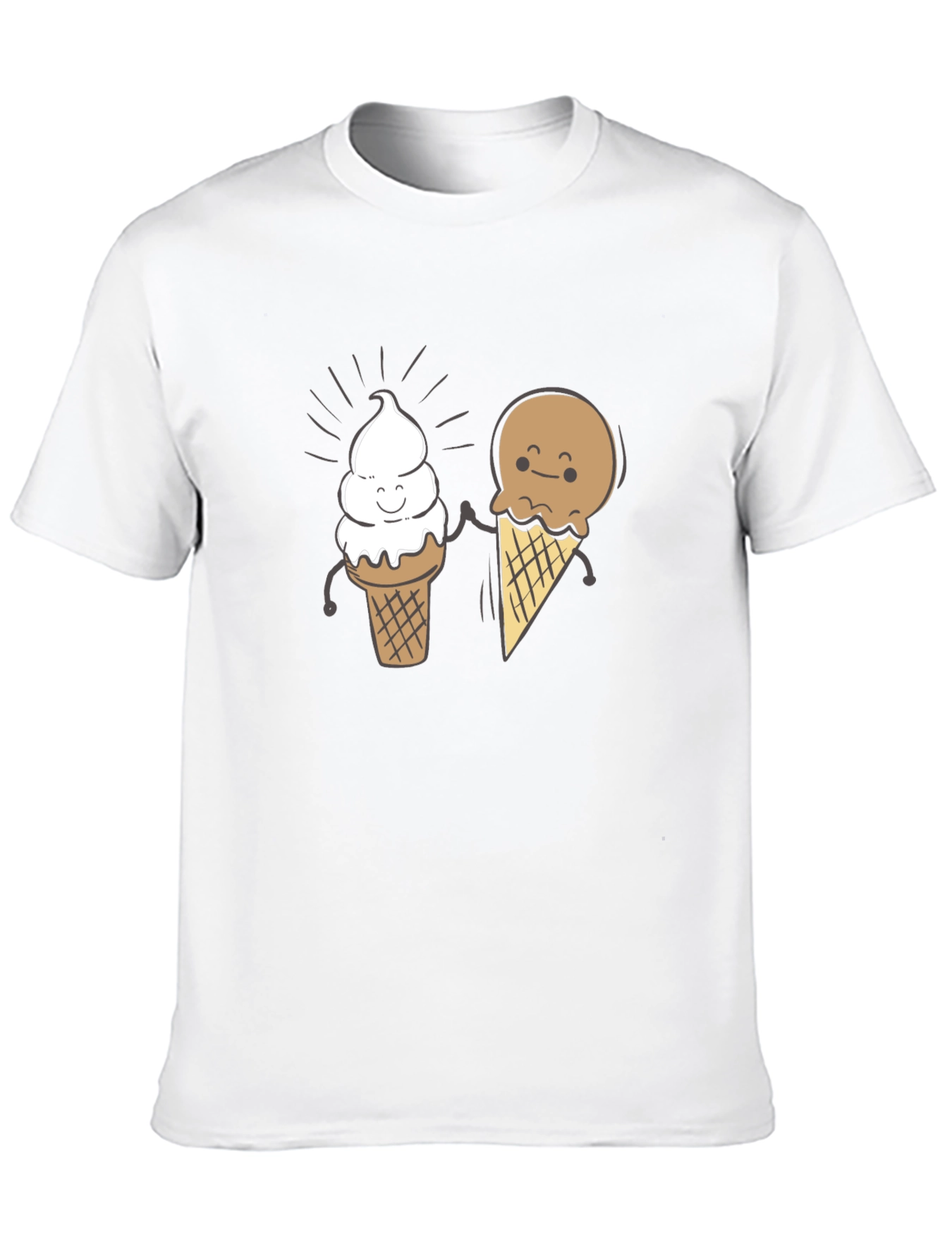 Cute Ice Cream Cone Graphic T-Shirt