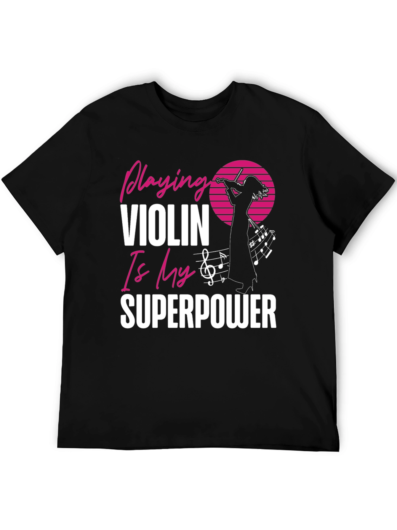 Violin Superpower Graphic Tee - Music Lovers T-Shirt