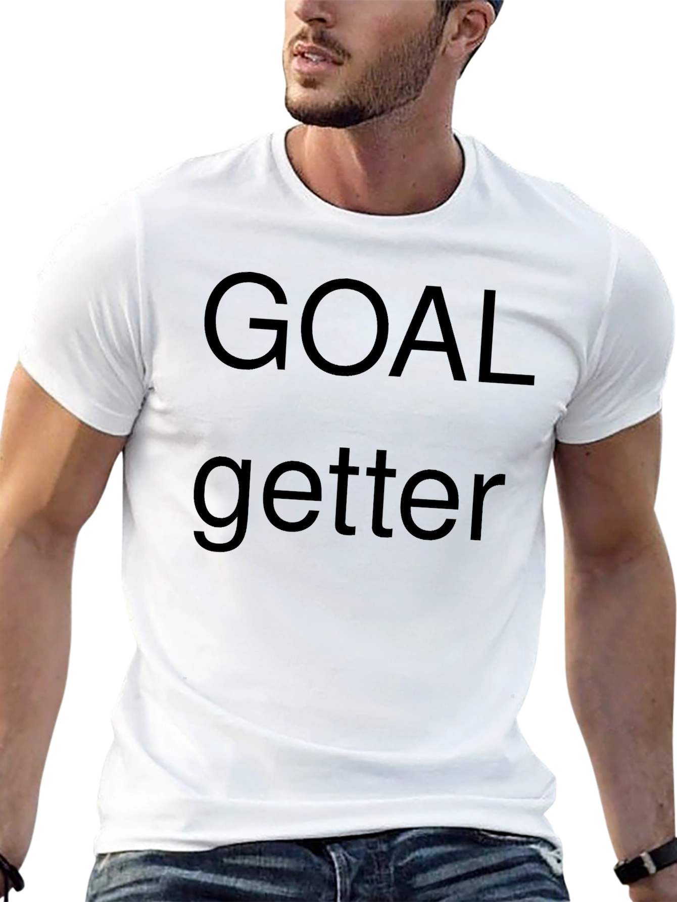 Goal Getter Black Graphic T-Shirt