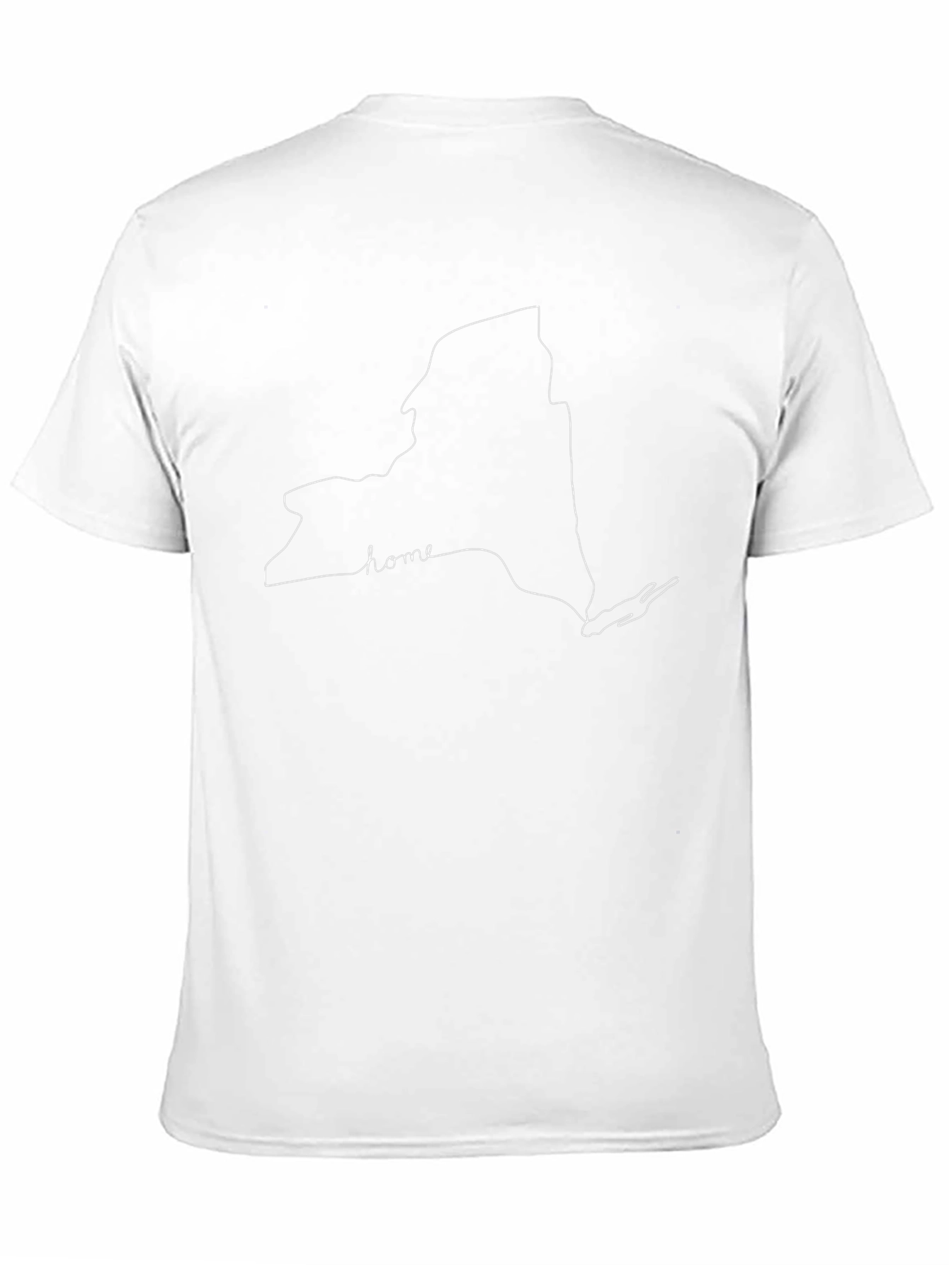 New York Home State Outline Graphic T-Shirt