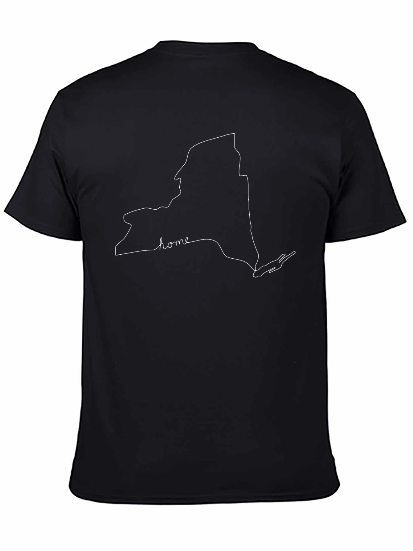 New York Home State Outline Graphic T-Shirt