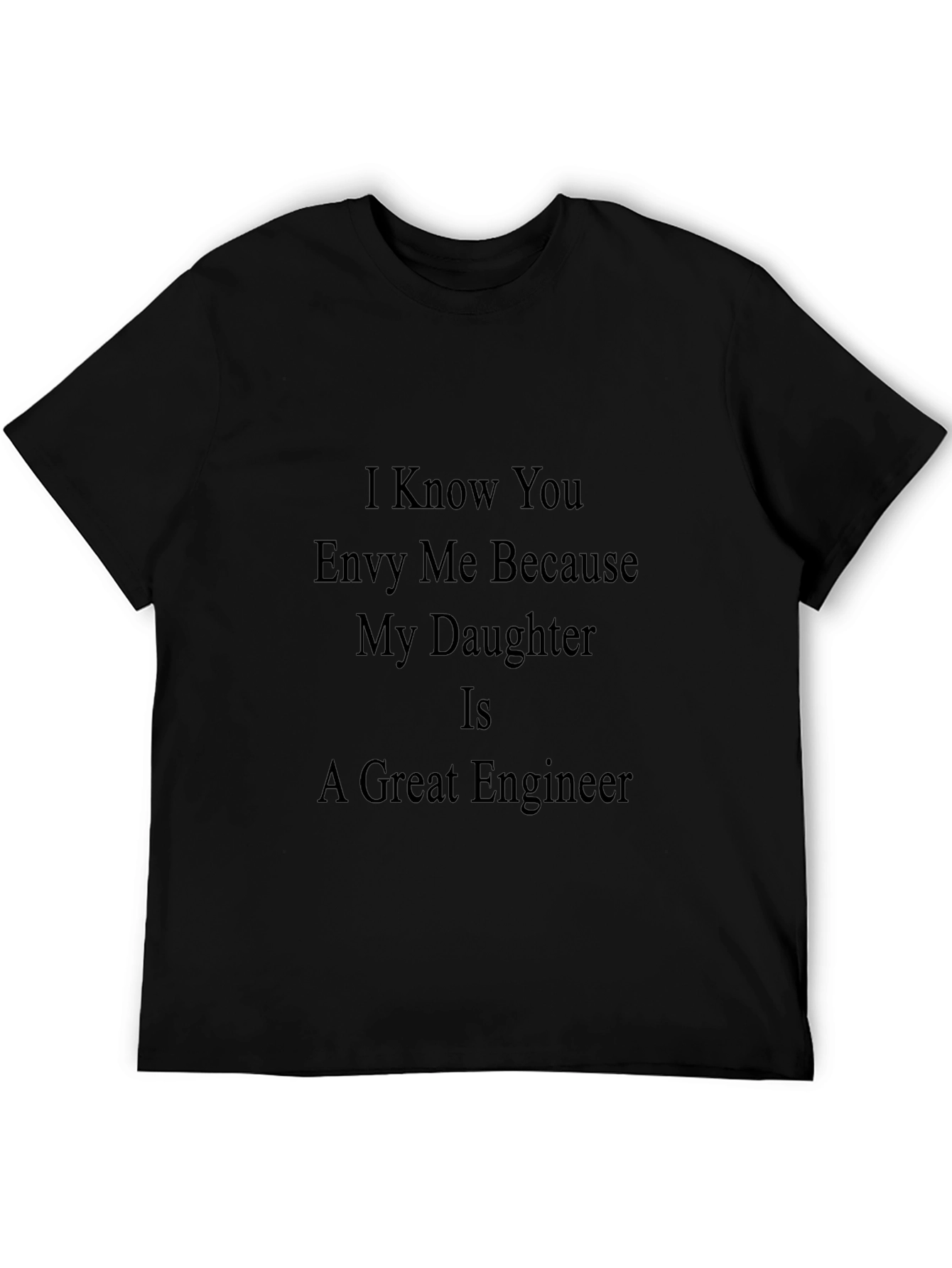Proud Engineer Dad Black T-Shirt