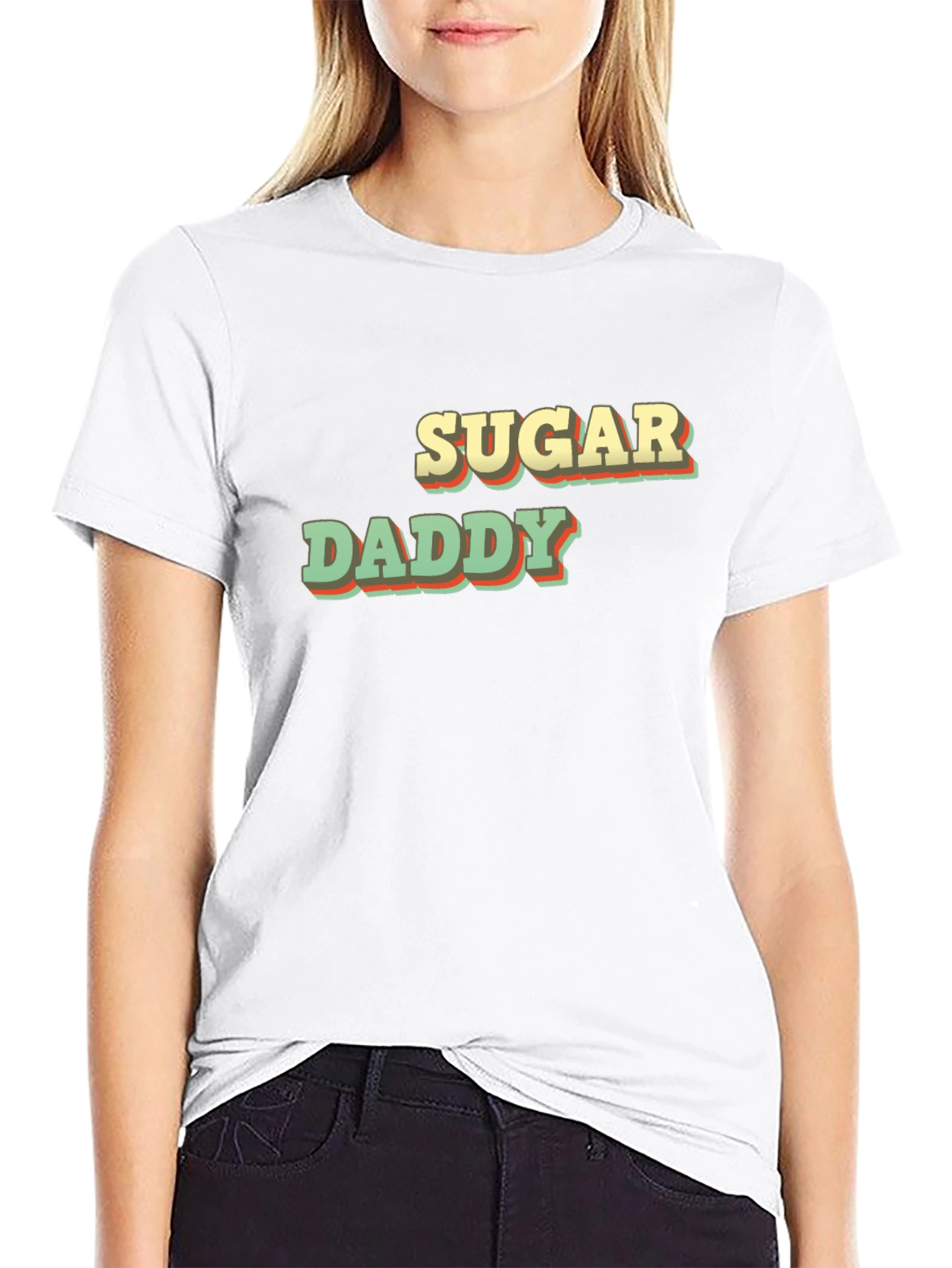 Retro Sugar Daddy Graphic Tee - Black Cotton T-Shirt