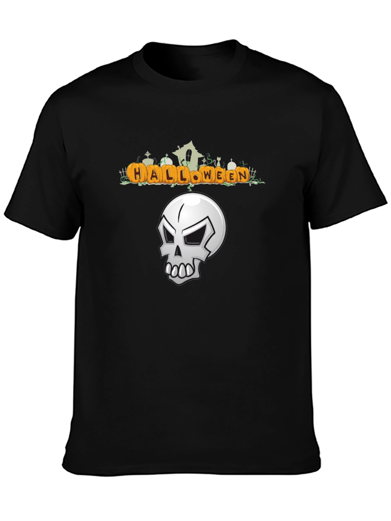 Halloween Graphic Tee - Skull Design