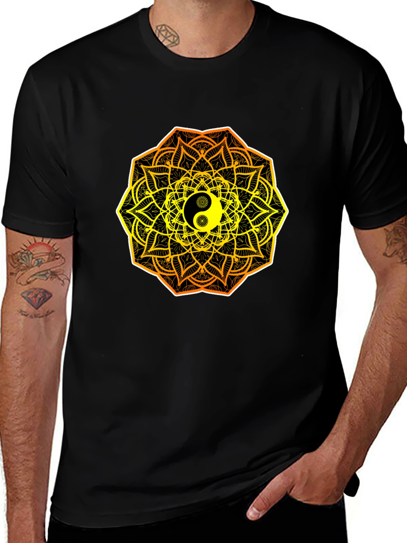 Yin Yang Mandala Graphic T-Shirt - Stylish & Unique