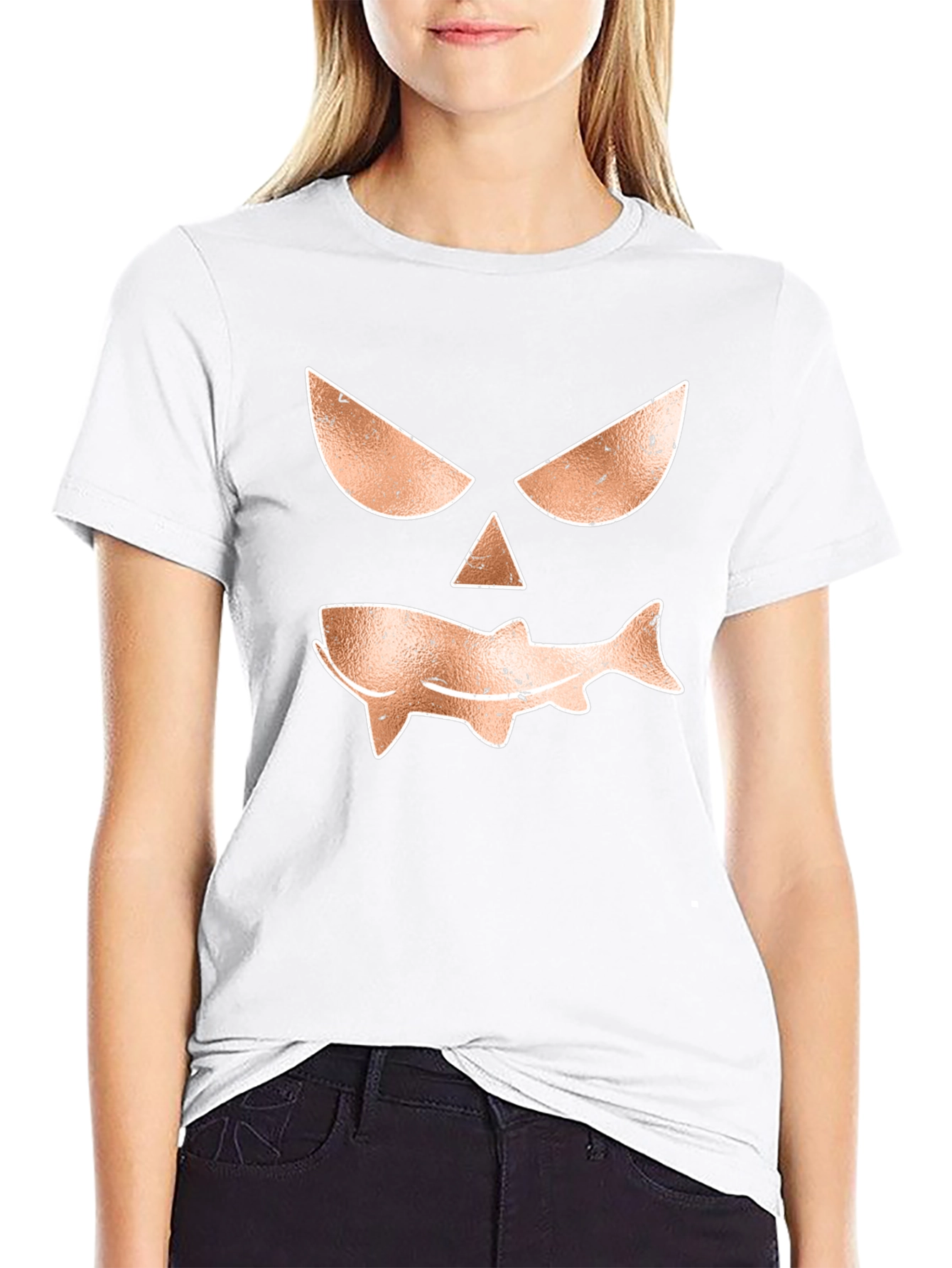 Spooky Shark Graphic Tee - Mens Black T-Shirt