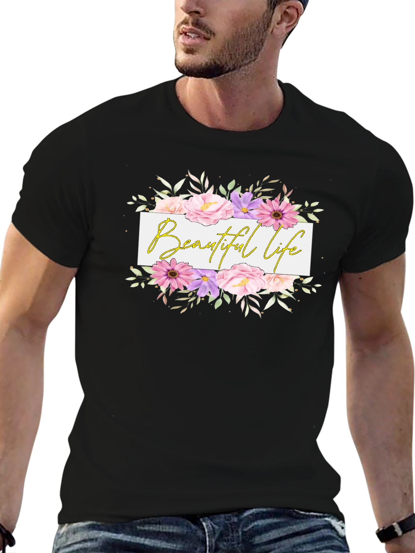 Beautiful Life Floral Graphic T-Shirt