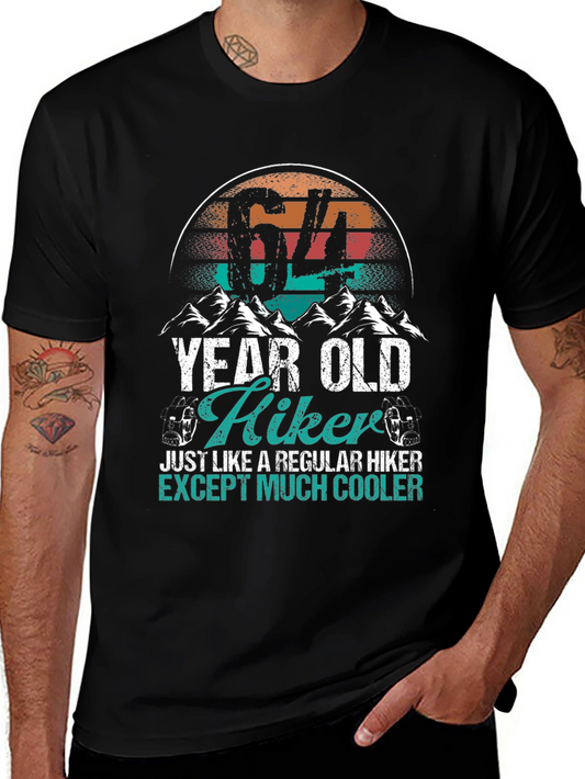 64 Year Old Hiker T-Shirt - Cool Hiking Apparel