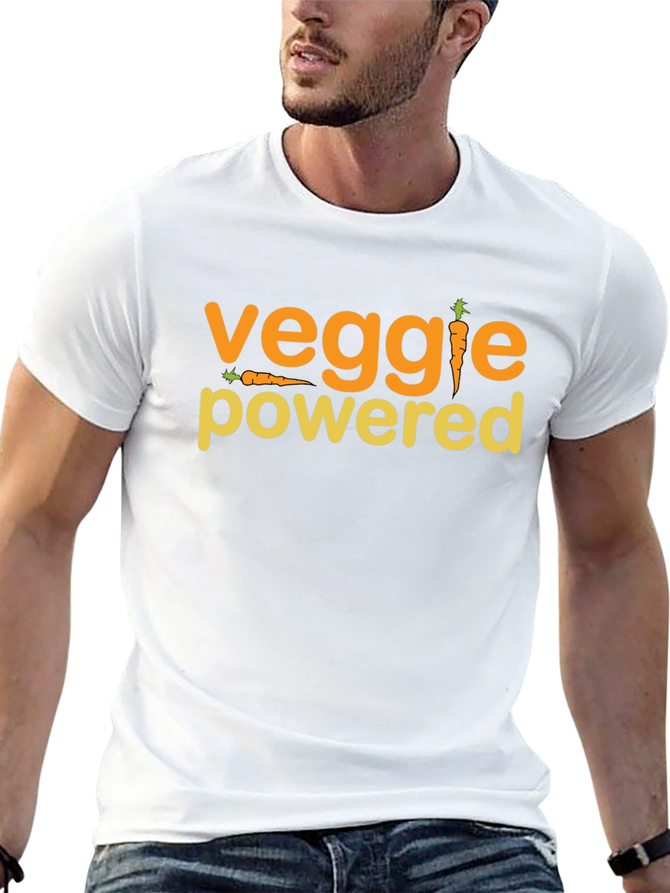 Veggie Powered Graphic Tee - Black Casual T-Shirt