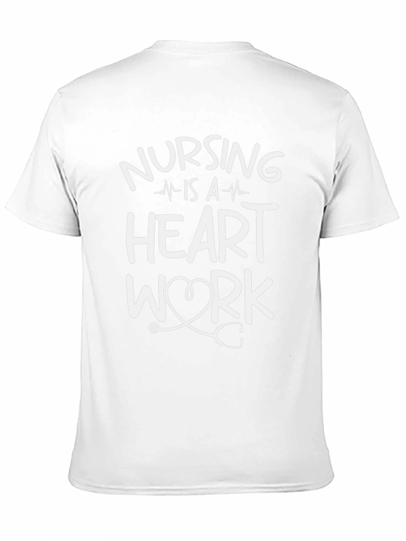Nursing is a Heart Work Black T-Shirt