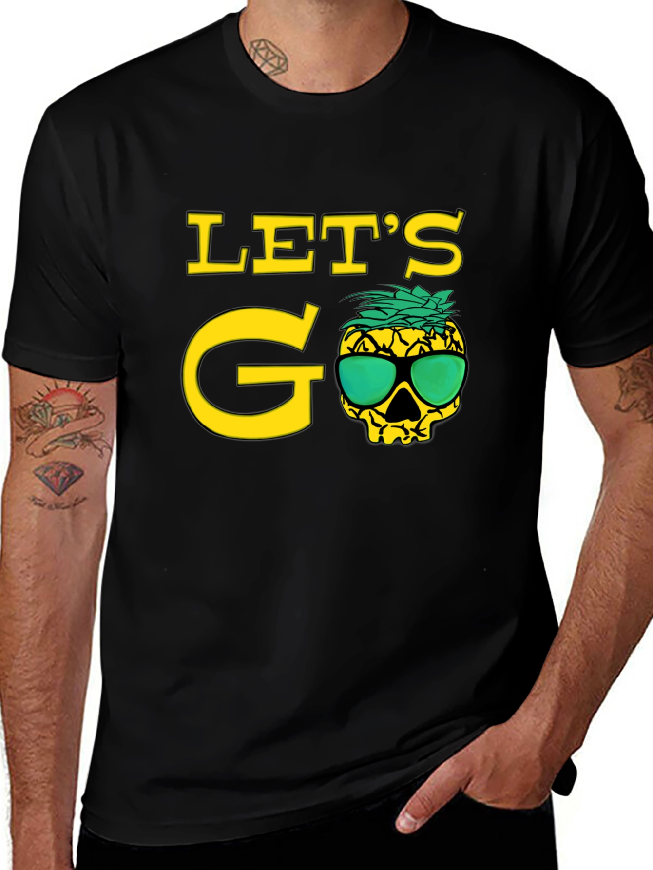 Lets Go Pineapple Skull T-Shirt
