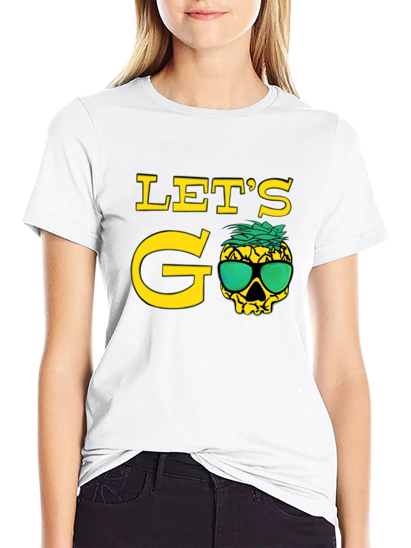 Lets Go Pineapple Skull T-Shirt