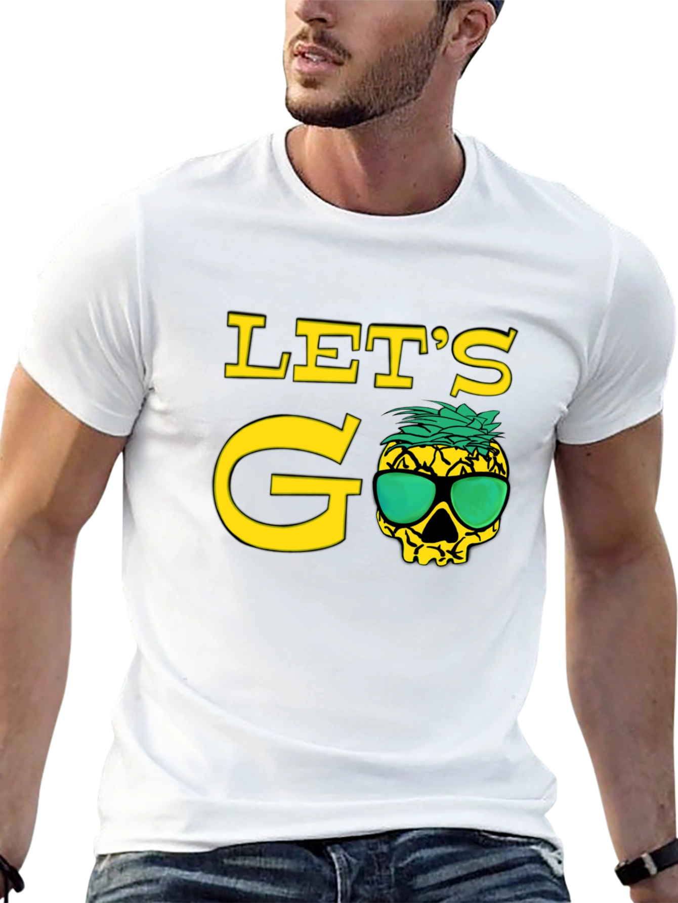 Lets Go Pineapple Skull T-Shirt