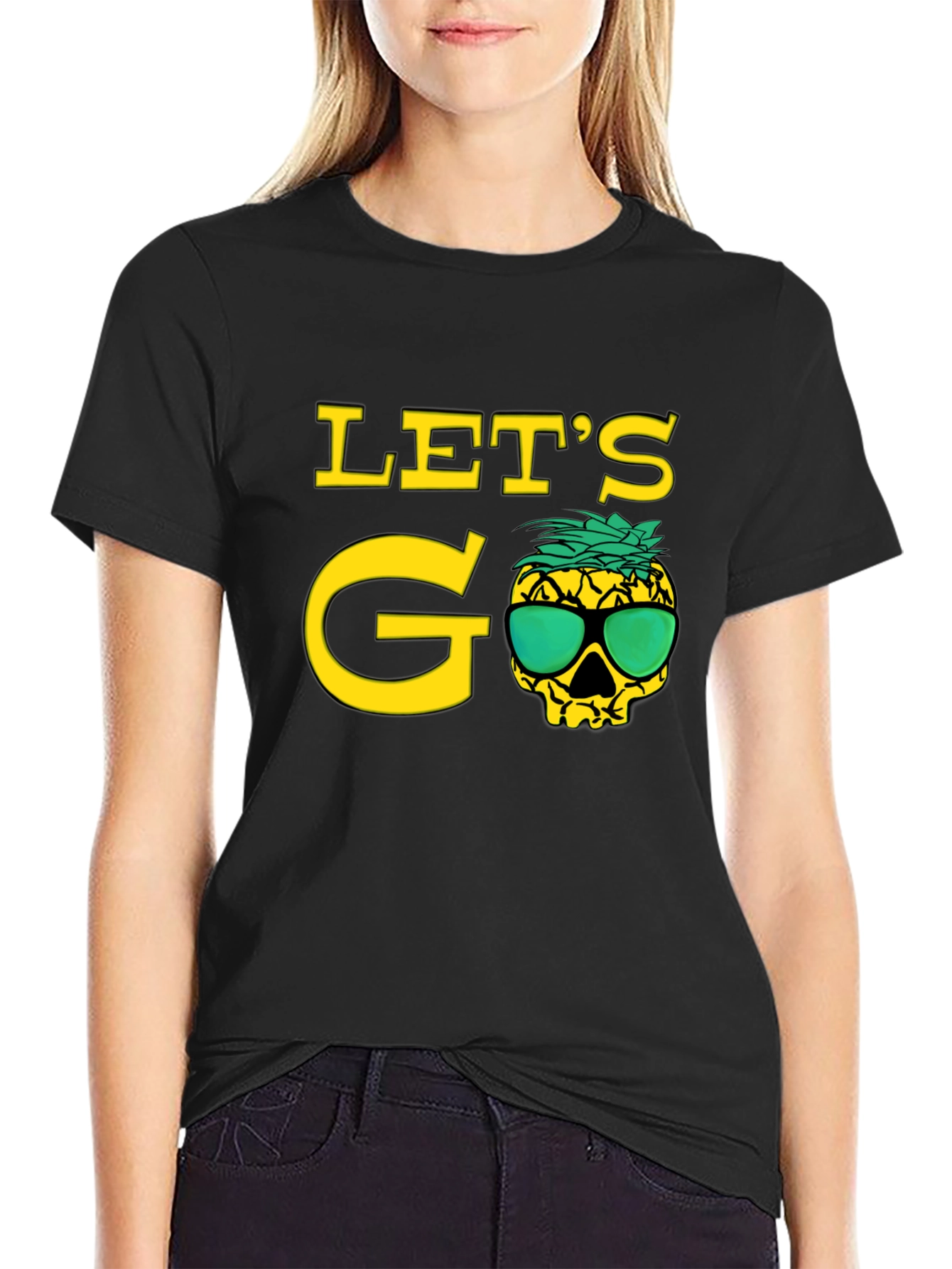 Lets Go Pineapple Skull T-Shirt