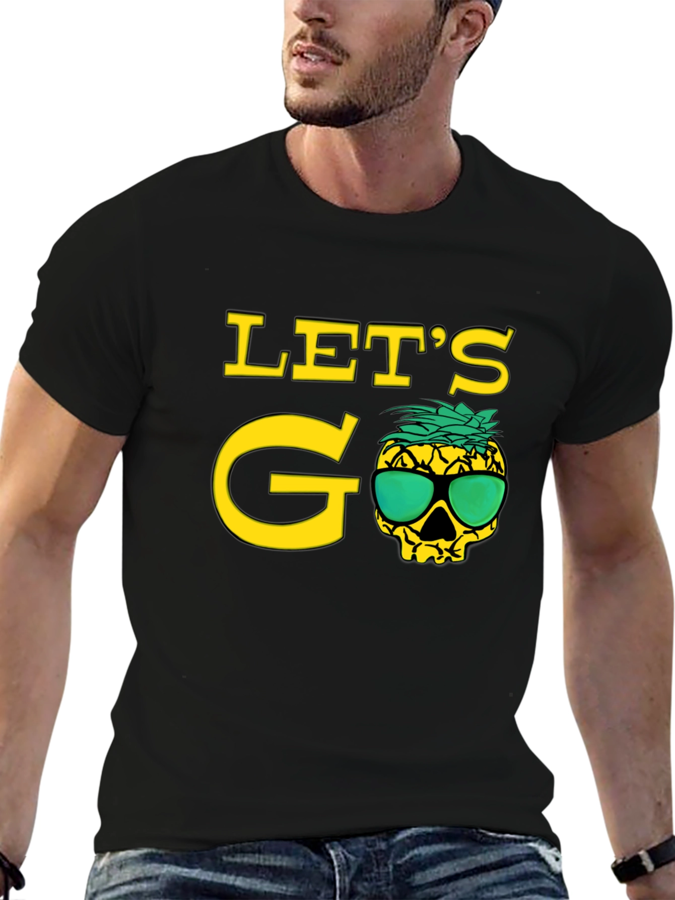 Lets Go Pineapple Skull T-Shirt