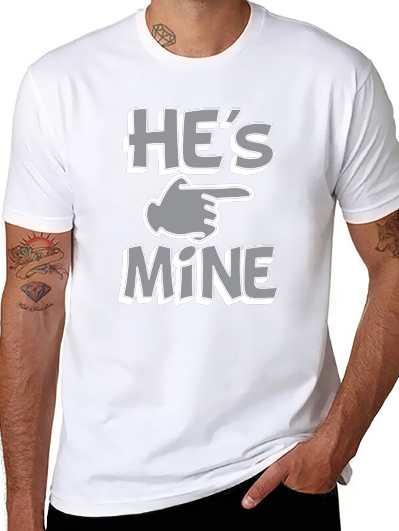 Hes Mine T-Shirt - Funny Couples Matching Tee