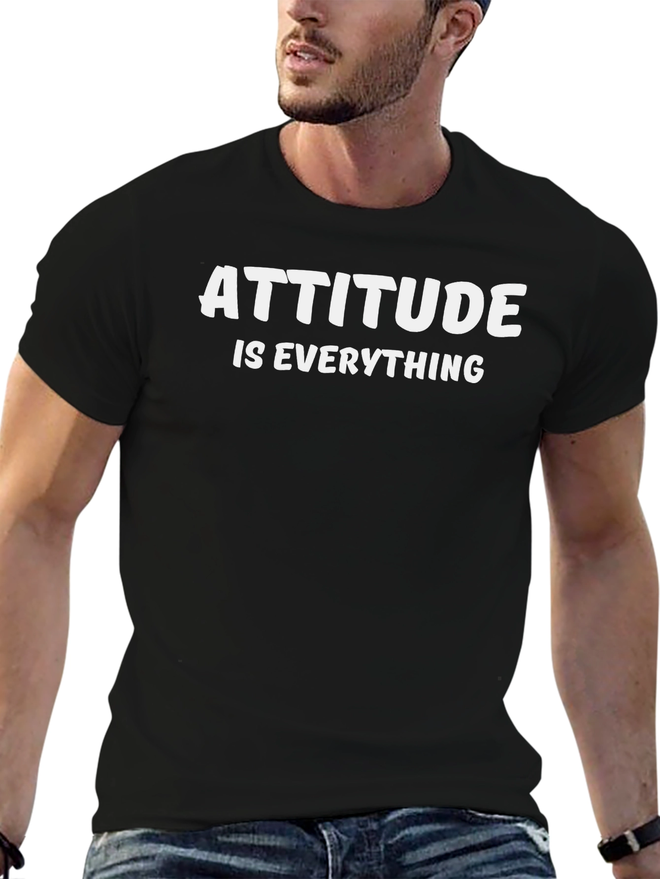 Attitude is Everything Graphic Tee - Black