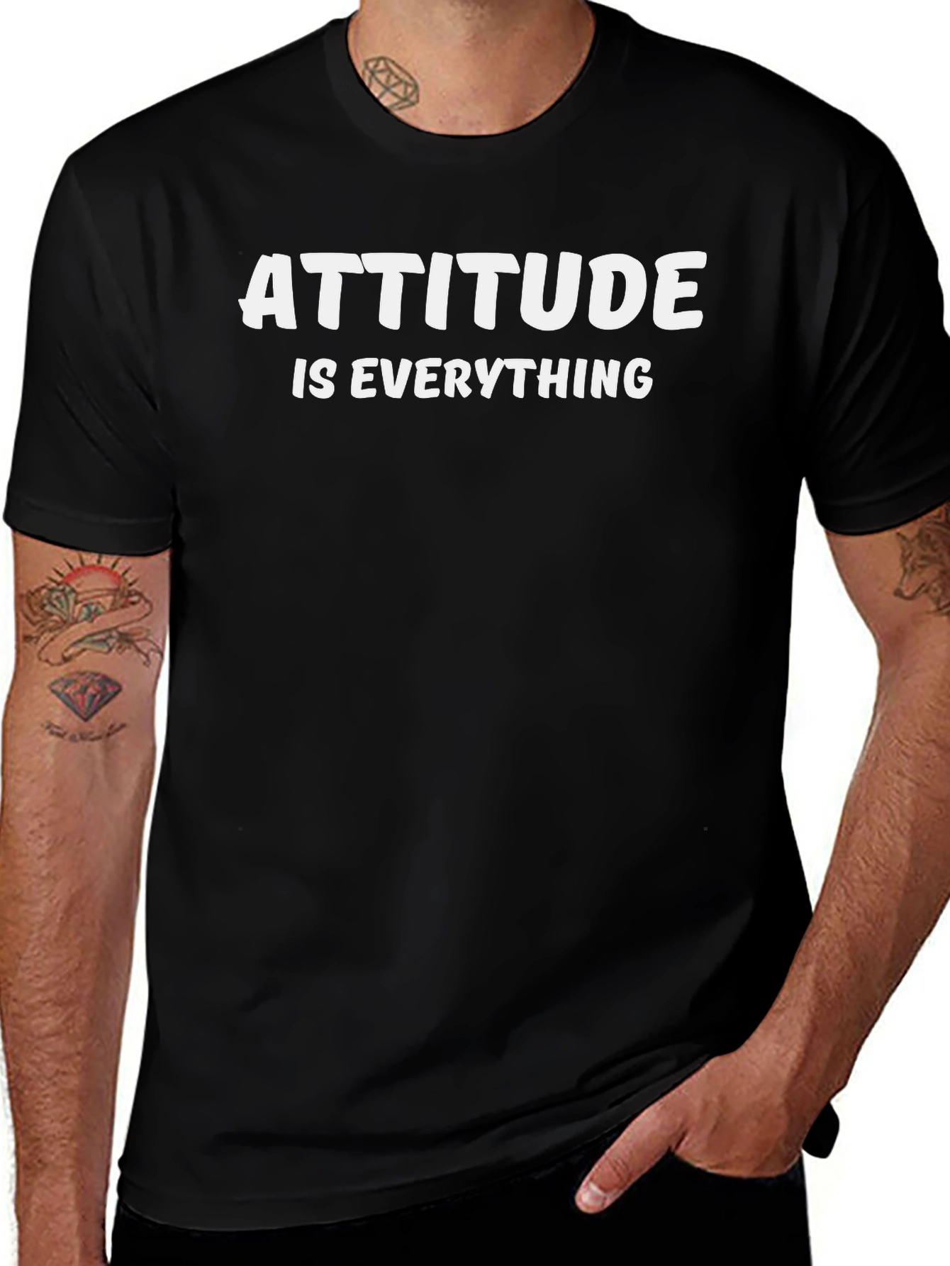 Attitude is Everything Graphic Tee - Black